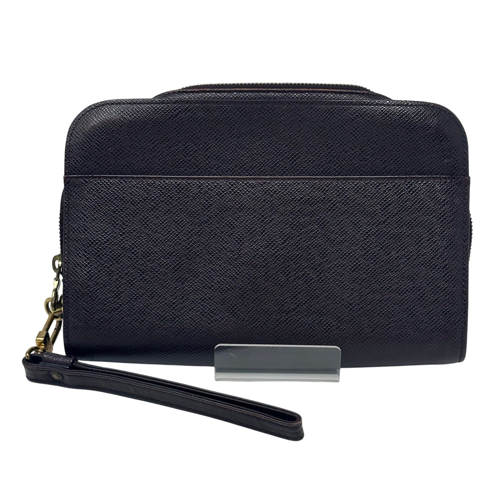 Louis Vuitton LV Bordeaux Taiga Leather Baikal Pouch Clutch Bag