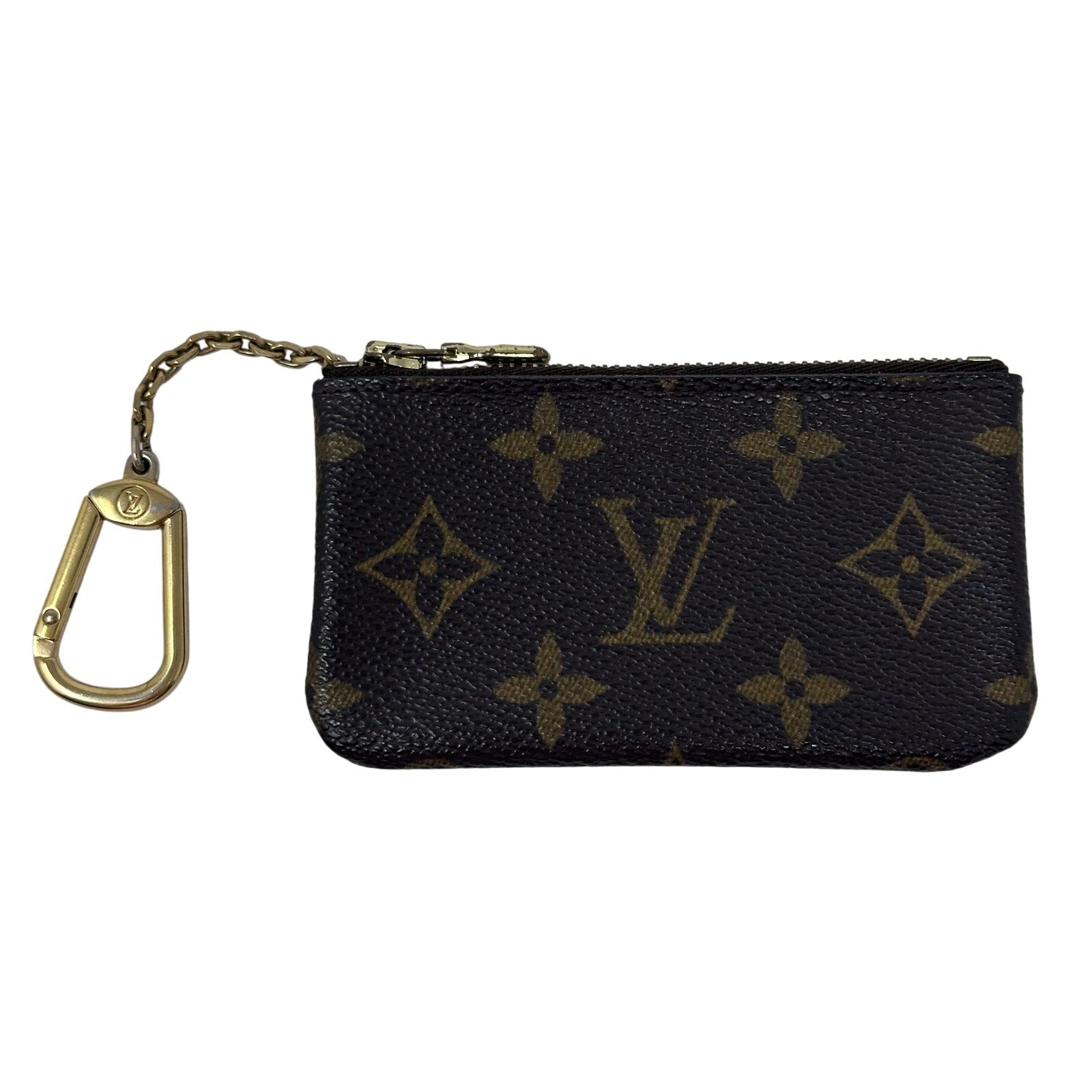 Louis Vuitton LV Monogram Key Coin Cles Zip Pouch Keychain