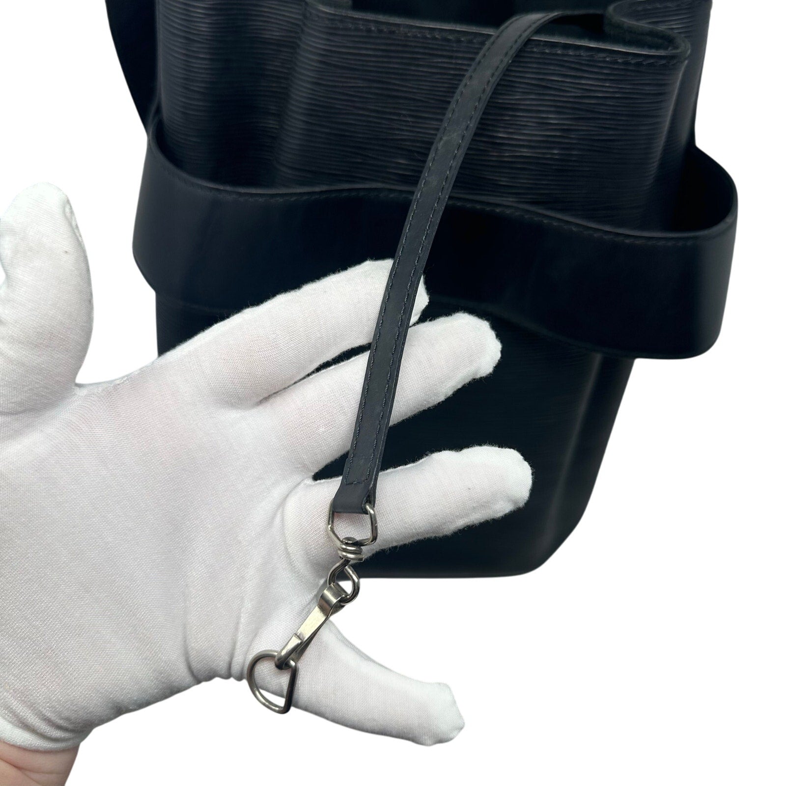 Louis Vuitton LV Sac DePaul Black Epi Leather Shoulder Bag