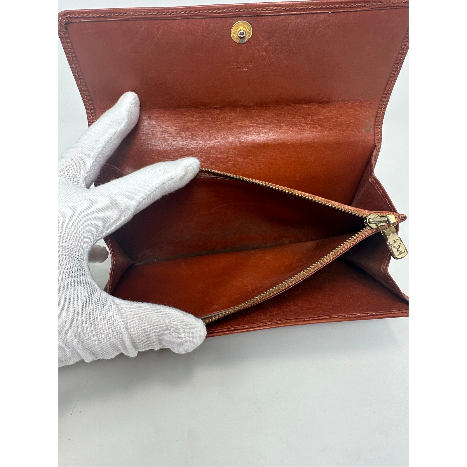 Louis Vuitton LV Epi Leather Sarah Long Wallet Cipango Brown