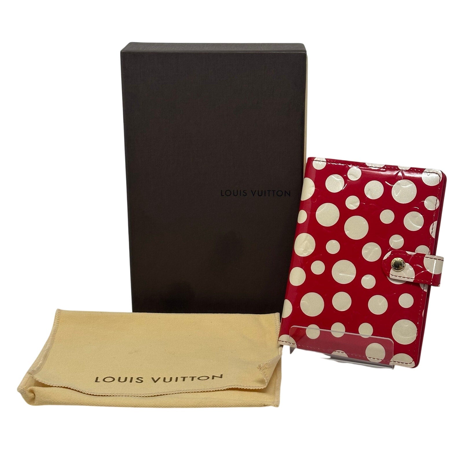 Louis Vuitton LV Yayoi Kusama Limited Edition Agenda PM Red White Dot Vernis