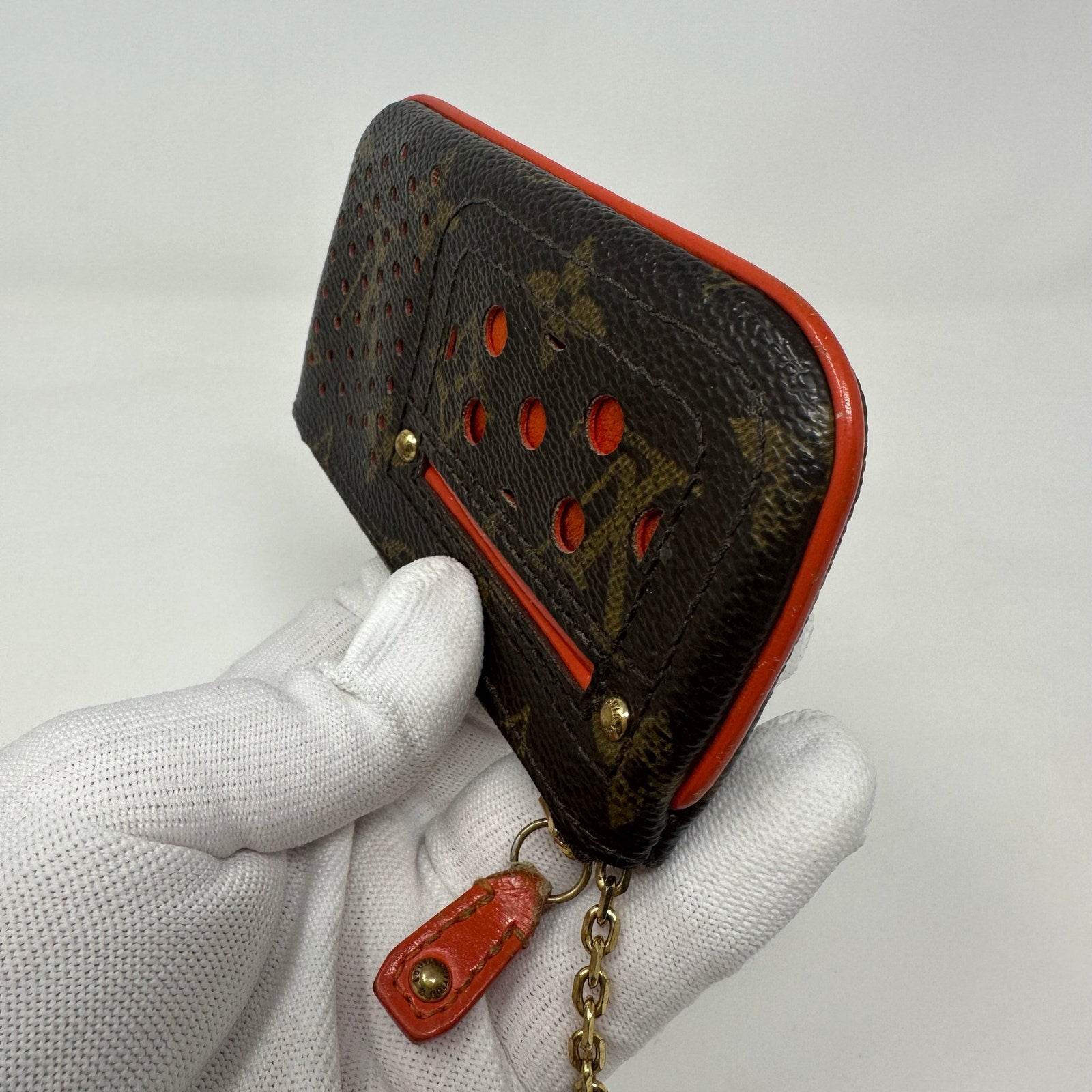 Louis Vuitton LV Monogram Perfo Pochette Cles Wallet Coin Pouch