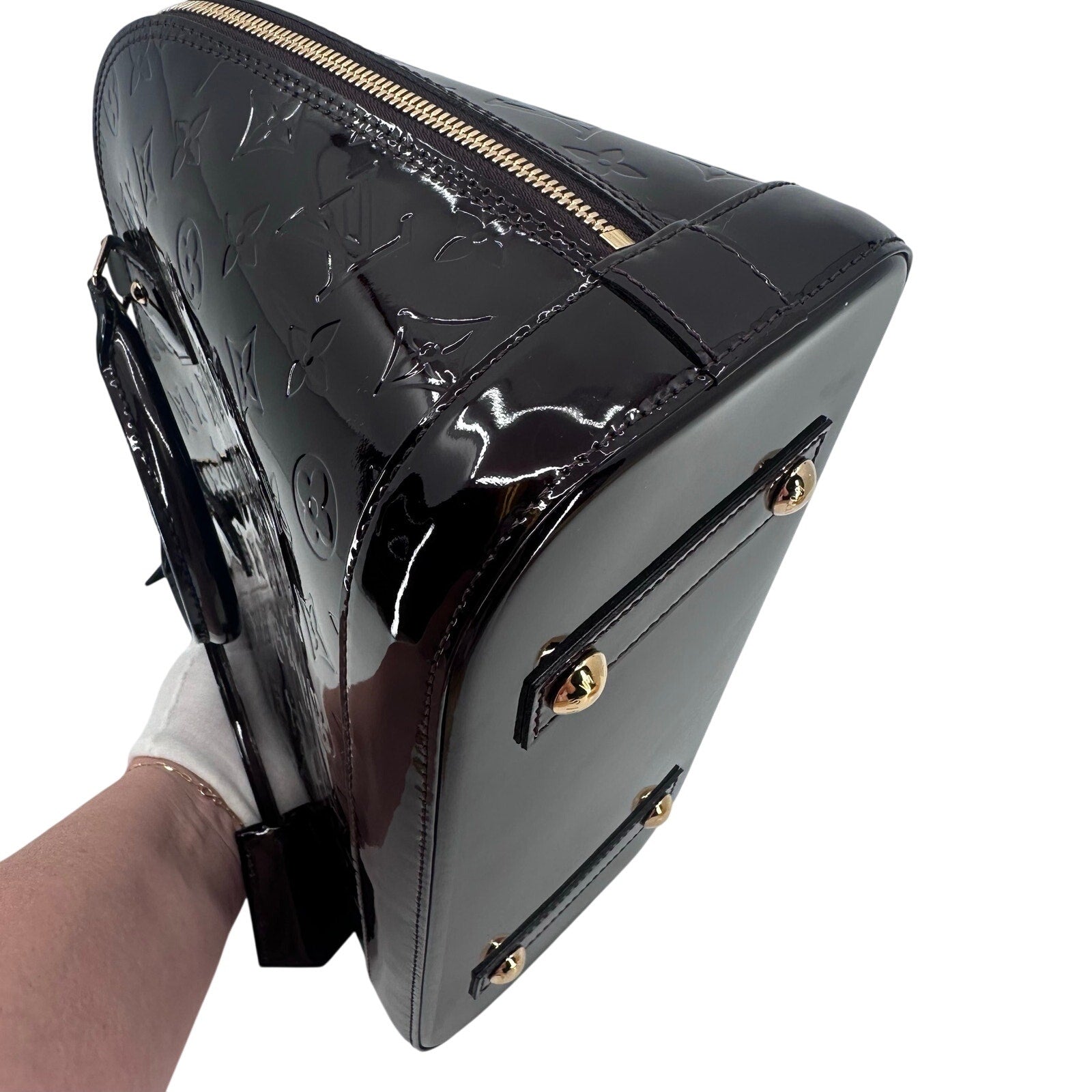 Louis Vuitton LV Monogram Vernis Alma PM Amarante Full Set