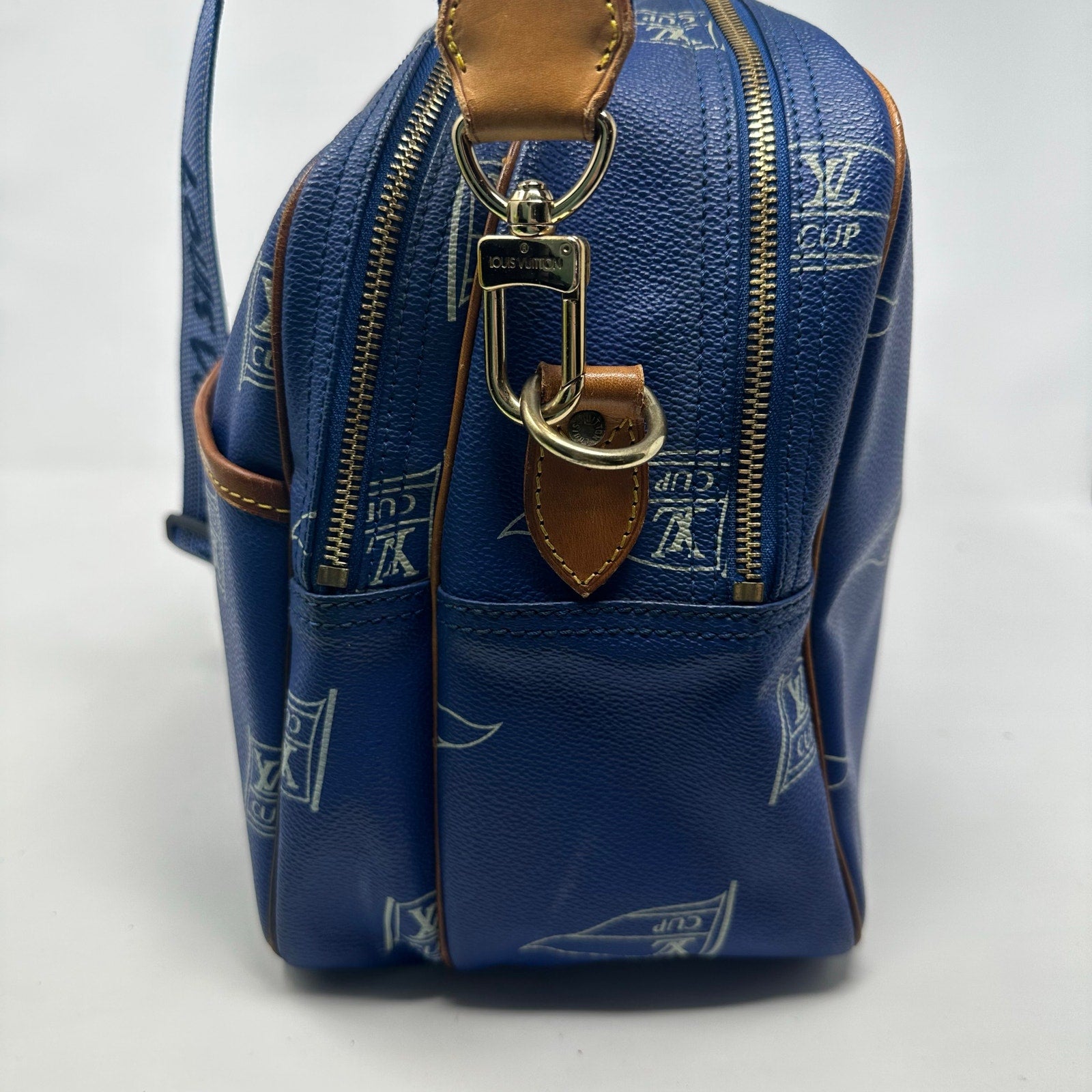 Louis Vuitton LV Cup Blue Monogram Sail Sac Cowes Messenger Bag