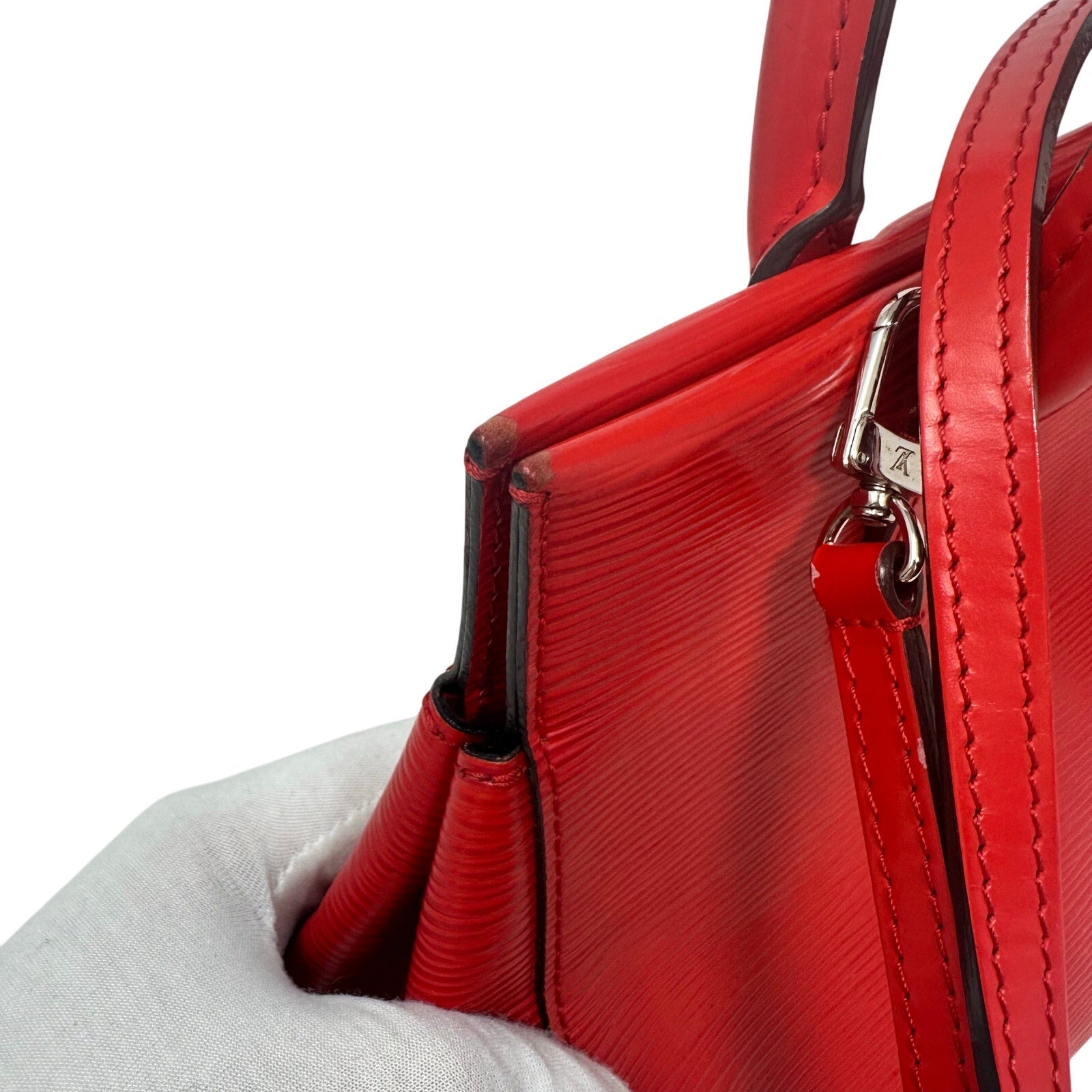 Louis Vuitton LV Marly BB Epi Leather Shoulder Bag Coquelicot Red Crossbody