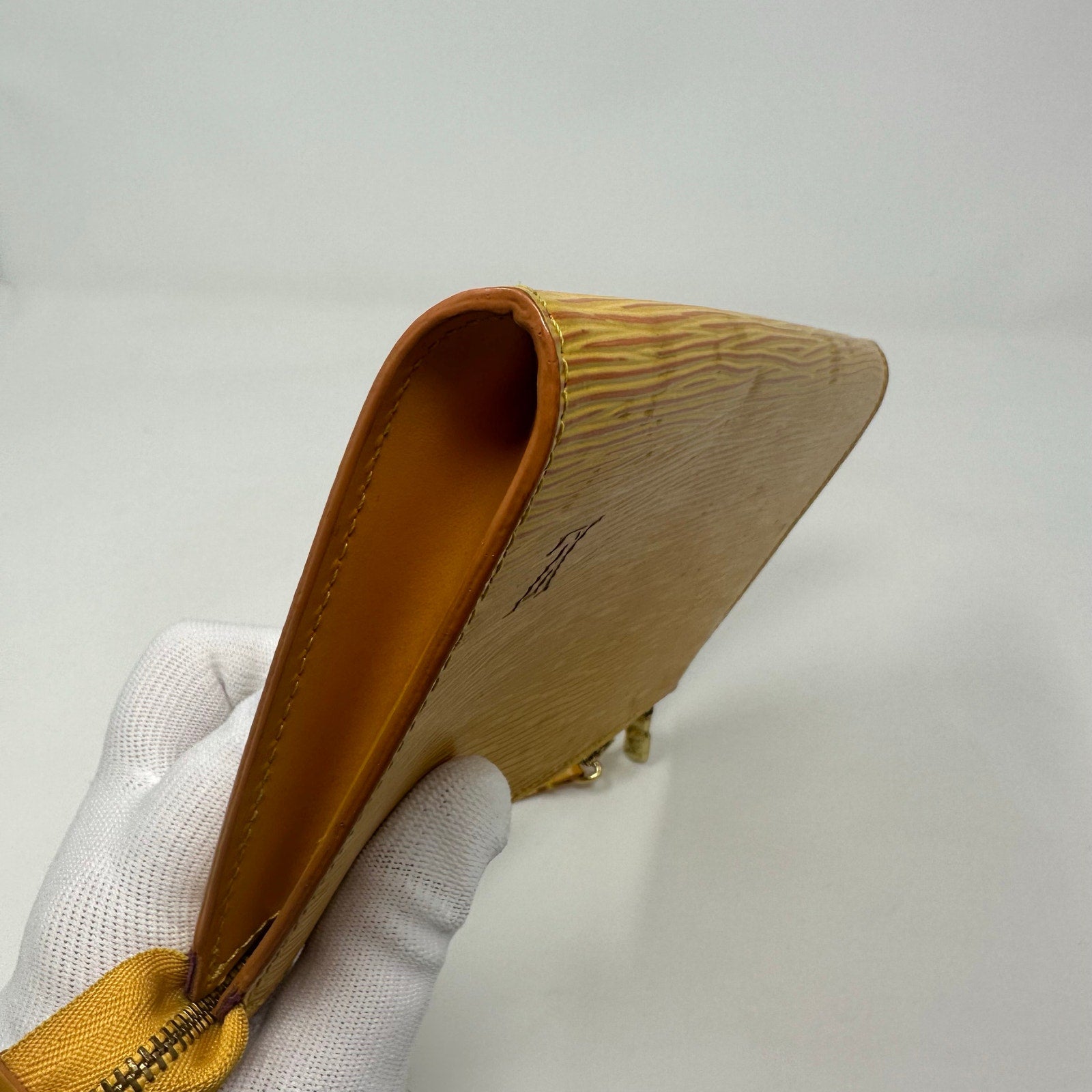 Louis Vuitton LV Yellow Epi Leather Pochette Accessoires Pouch