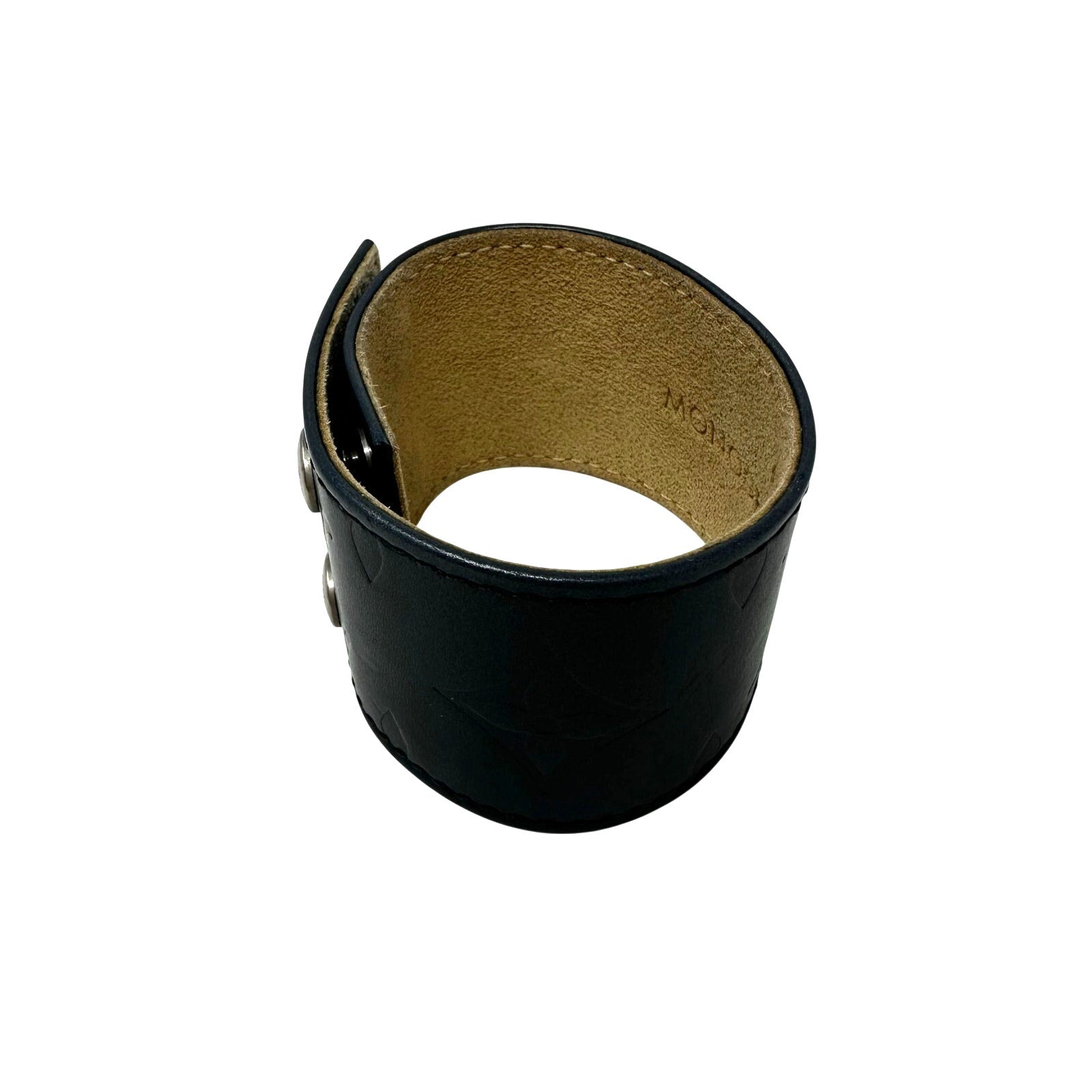 Louis Vuitton Monogram Mat 2002 Cuir Bleu Bracelet Armband