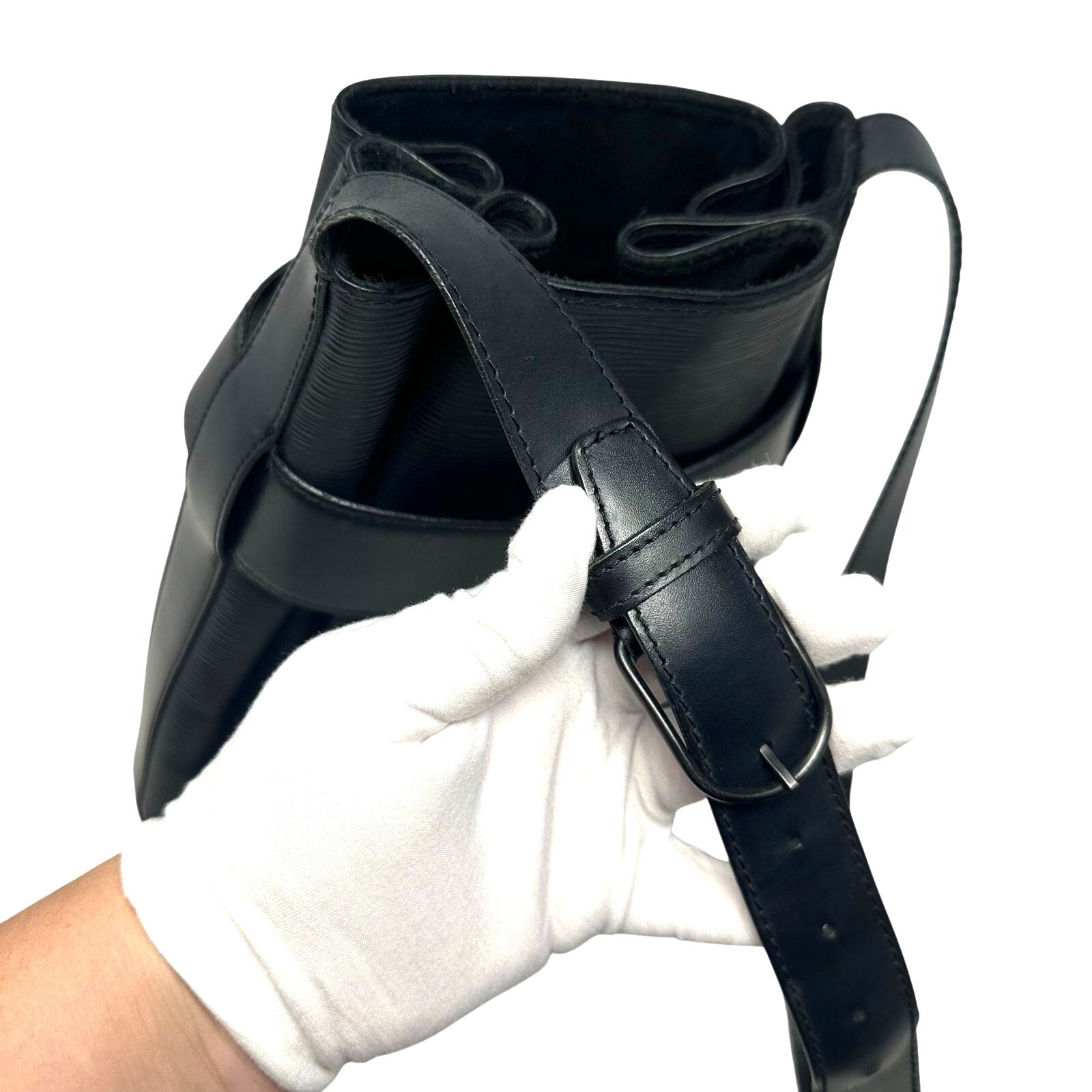 Louis Vuitton LV Sac DePaul Black Epi Leather Shoulder Bag