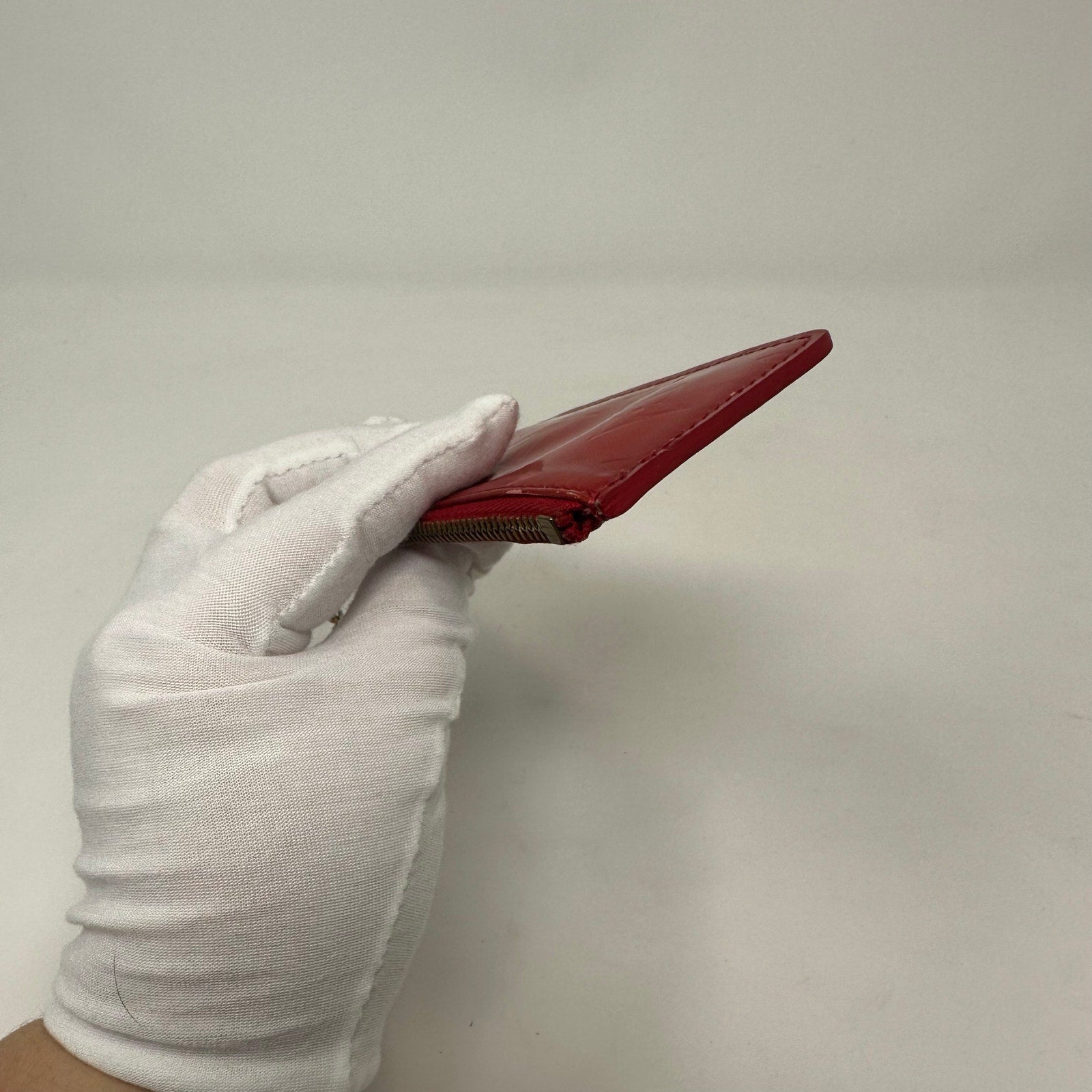 Louis Vuitton LV Red Vernis Key Cles Coin Purse