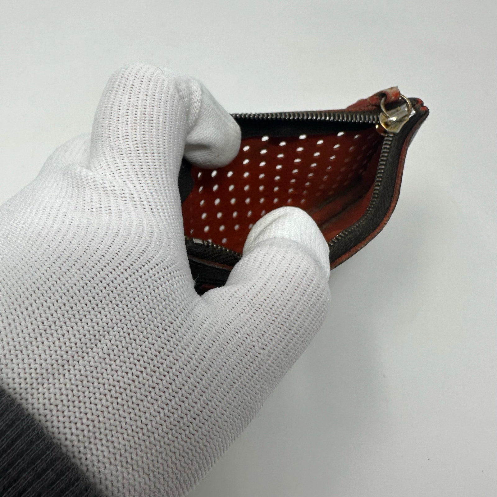 Louis Vuitton LV Monogram Perfo Pochette Cles Wallet Coin Pouch