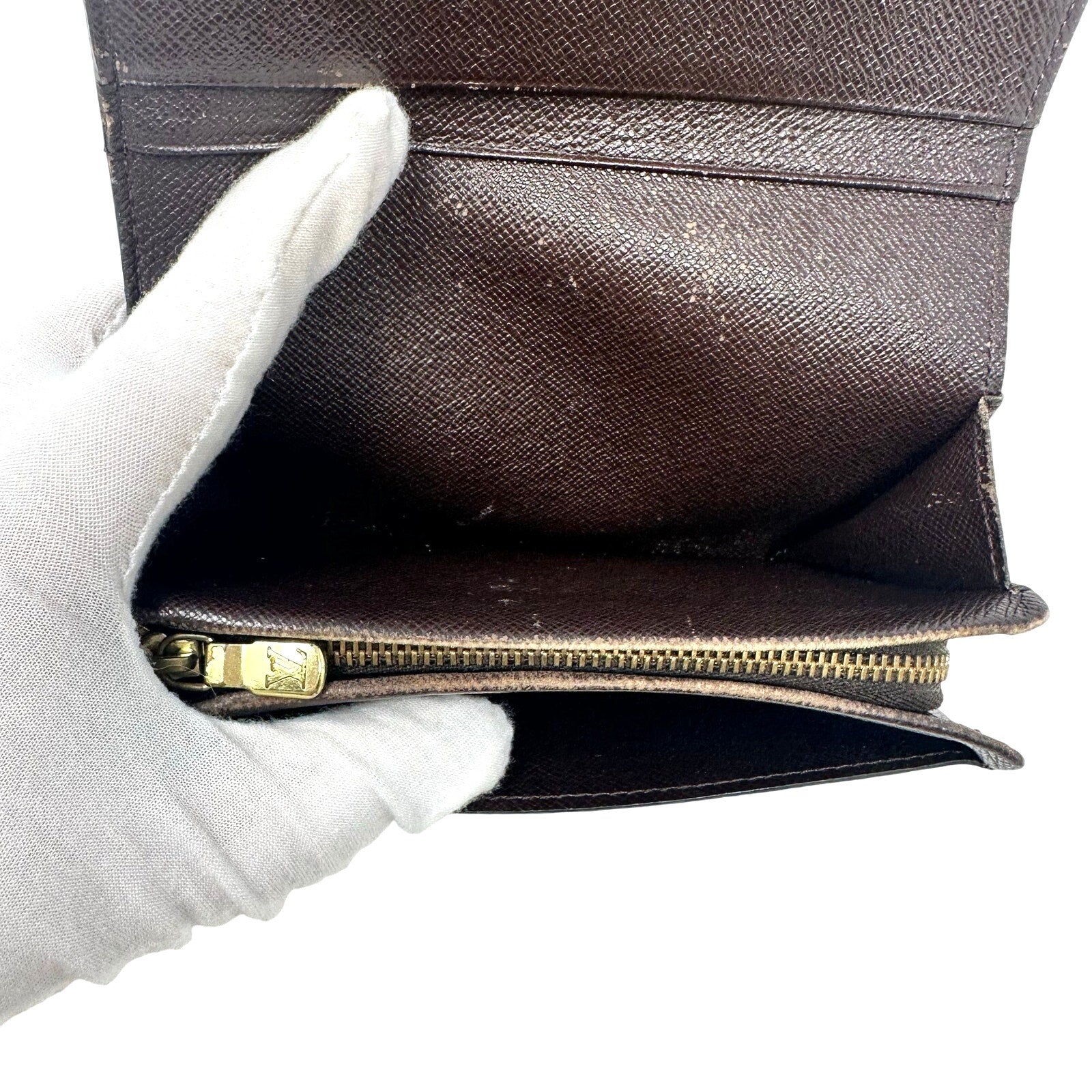 Louis Vuitton LV Damier Ebene Porte Monnaie Tresor Wallet