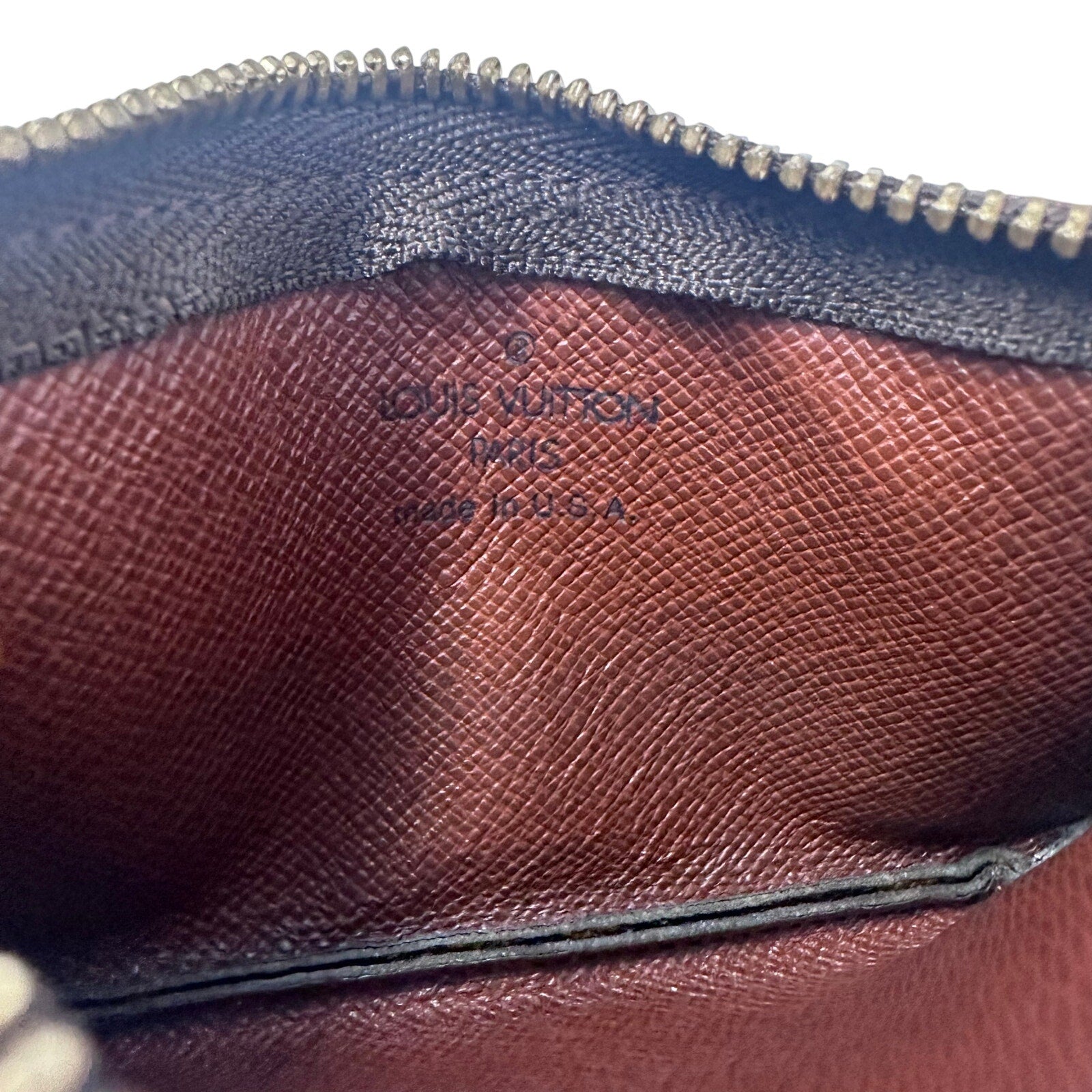 Louis Vuitton LV Monogram Key Coin Cles Zip Pouch Keychain
