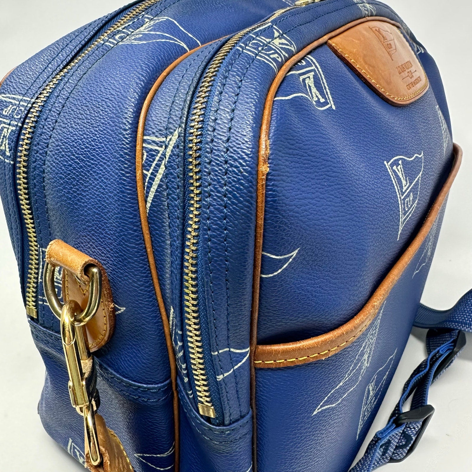 Louis Vuitton LV Cup Blue Monogram Sail Sac Cowes Messenger Bag