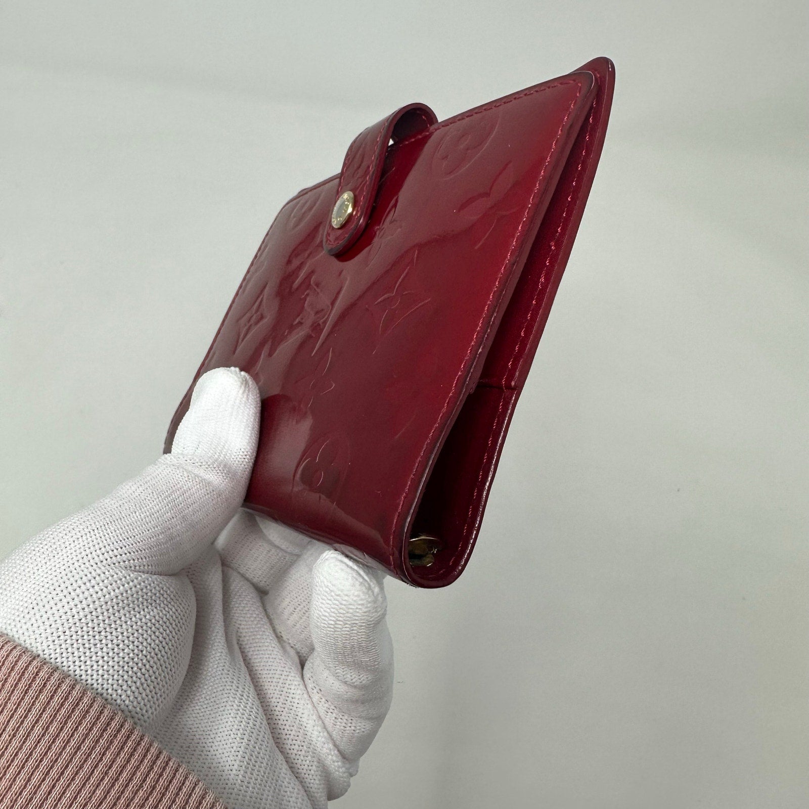 Louis Vuitton LV Agenda PM Cover Vernis Dark Red