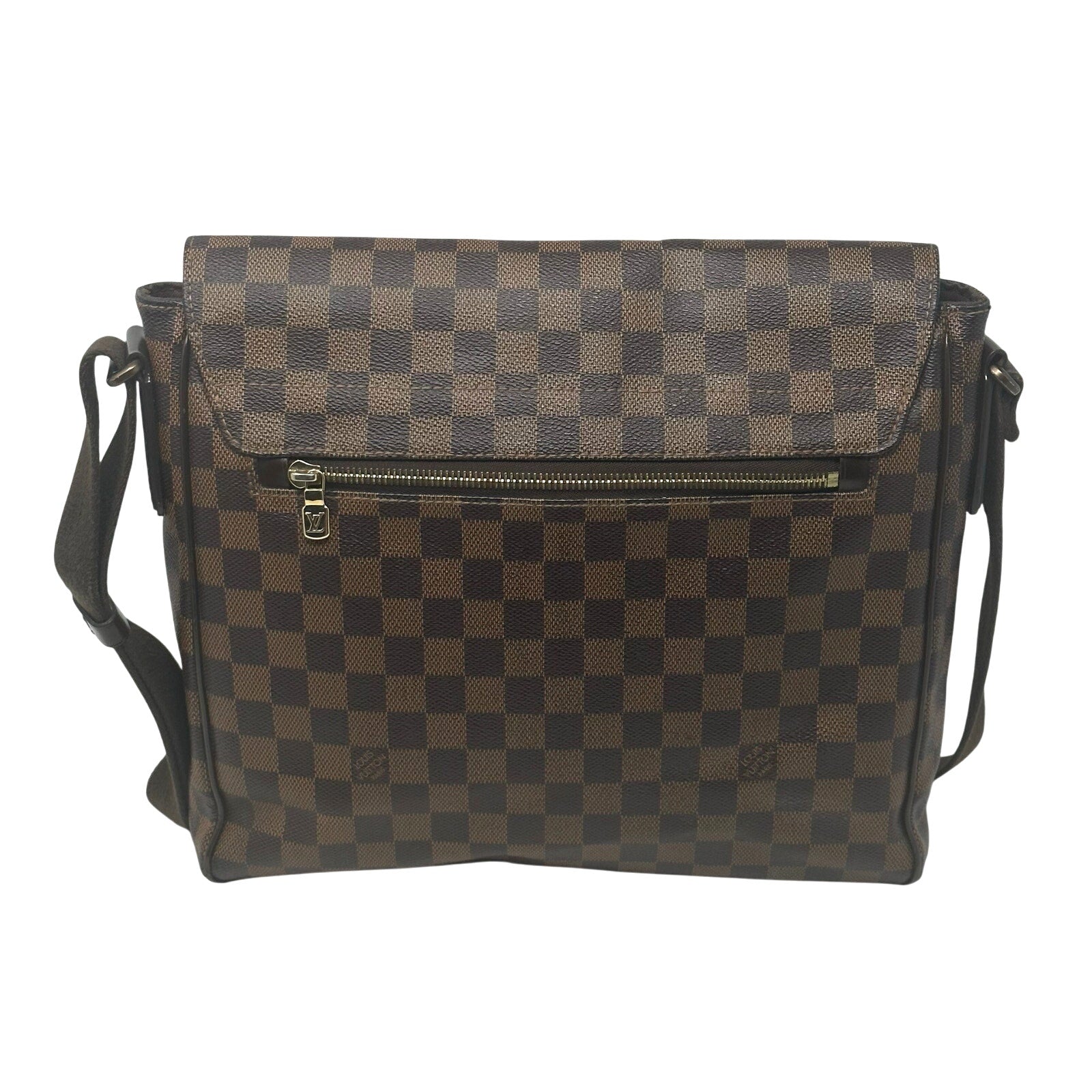 Louis Vuitton LV Damier Ebene District MM Crossbody Messenger Bag