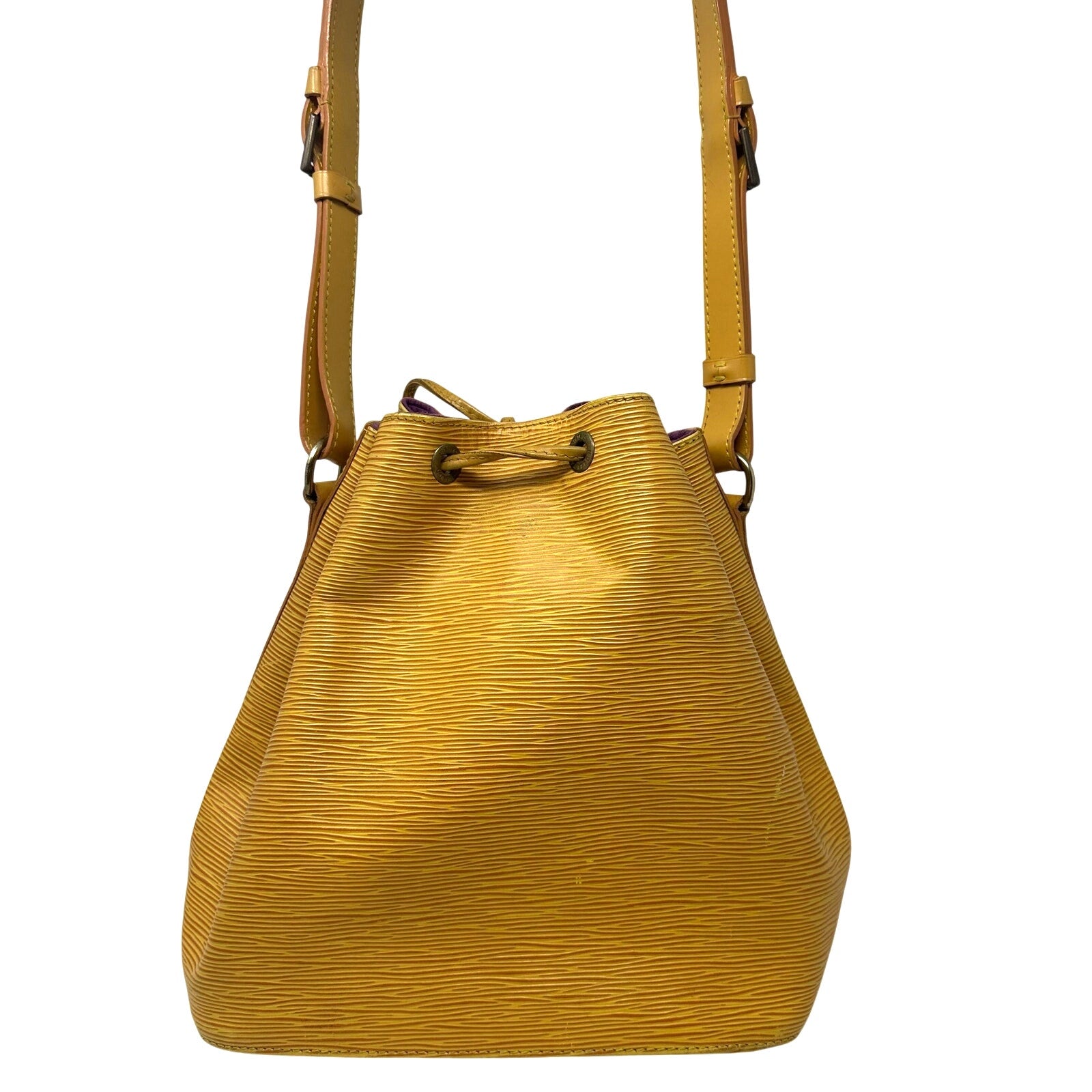 Louis Vuitton LV Petit Noe Epi Yellow Bag Drawstring Bucket Shoulder Bag