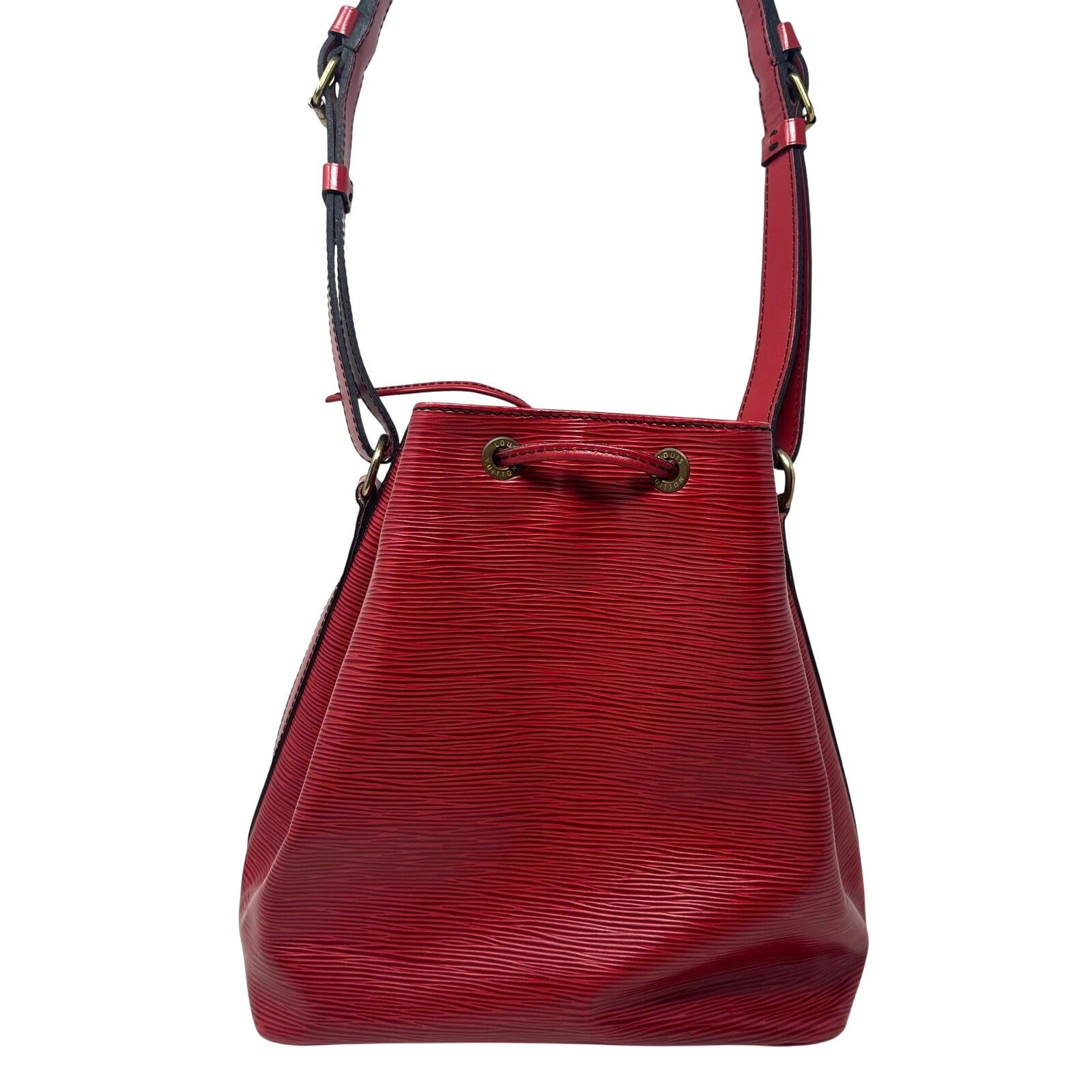 Louis Vuitton LV Petit Noe Epi Red Bag Drawstring Bucket Shoulder Bag