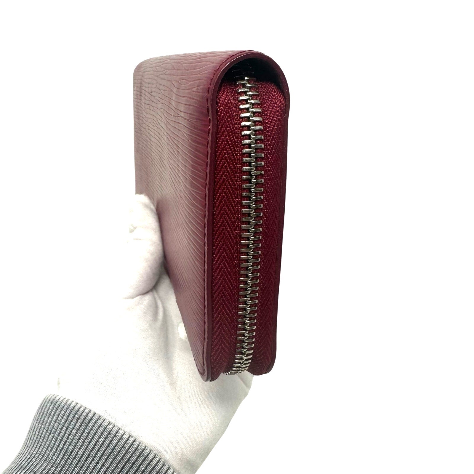 Louis Vuitton LV Epi Leather Zippy Long Wallet Burgundy