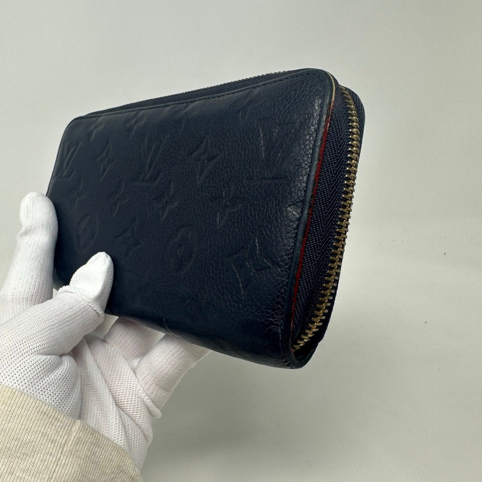 Louis Vuitton LV Zippy Vertical Round Monogram Empreinte Long Wallet Blue