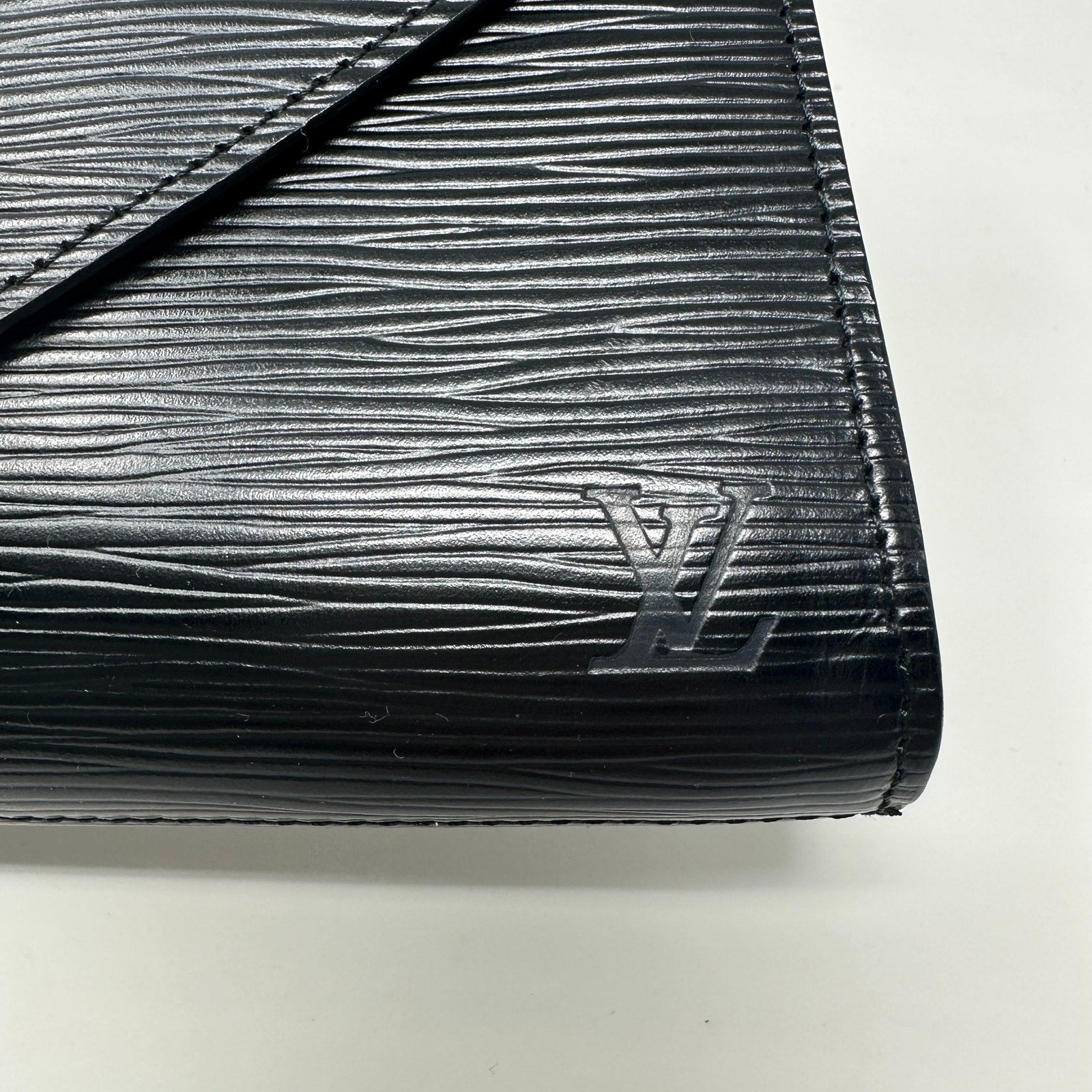 Louis Vuitton LV Art Deco Epi Leather Black Clutch Bag