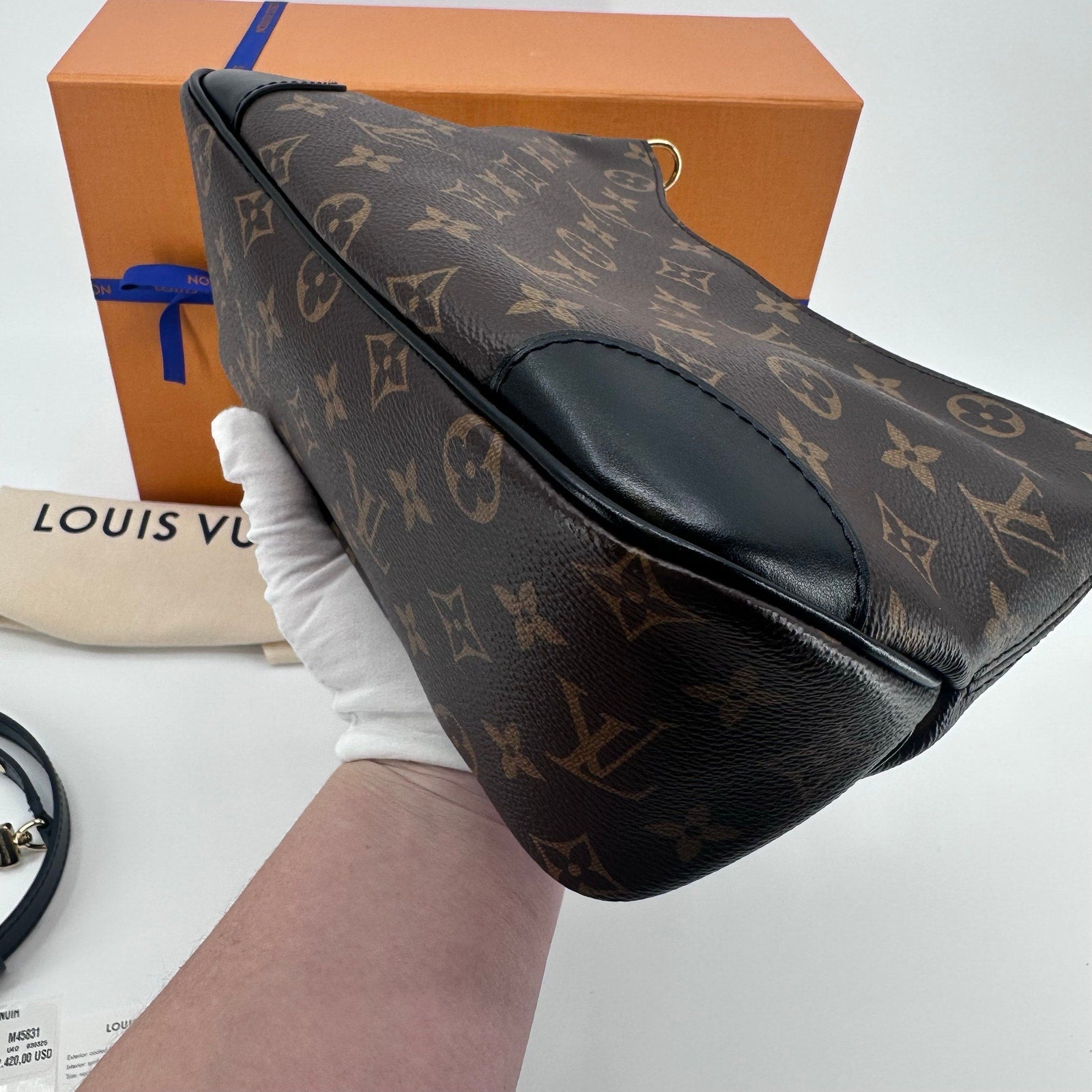 Louis Vuitton LV Monogram Boulogne NM MNG Noir Trim Crossbody Shoulder Bag