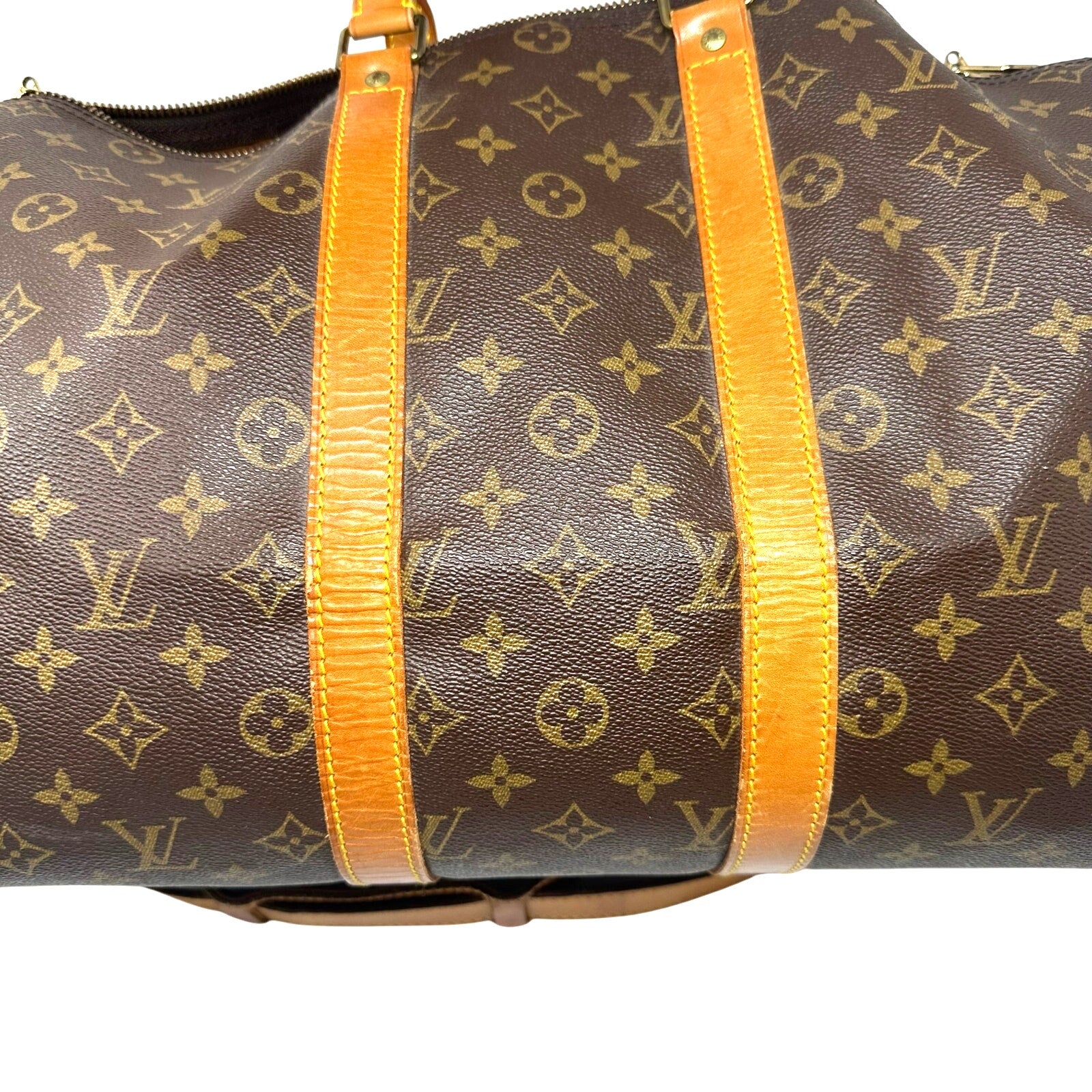 Louis Vuitton LV Monogram Keepall 45 Bandoulier Bando Bag Duffle