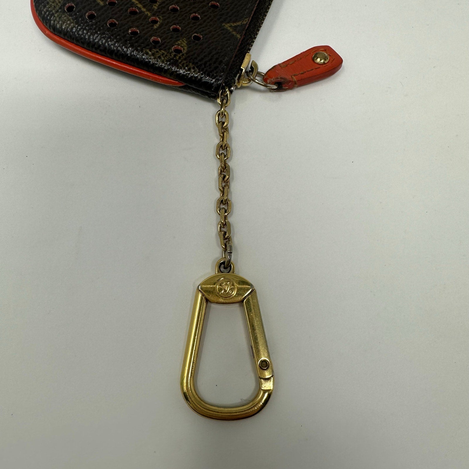 Louis Vuitton LV Monogram Perfo Pochette Cles Wallet Coin Pouch