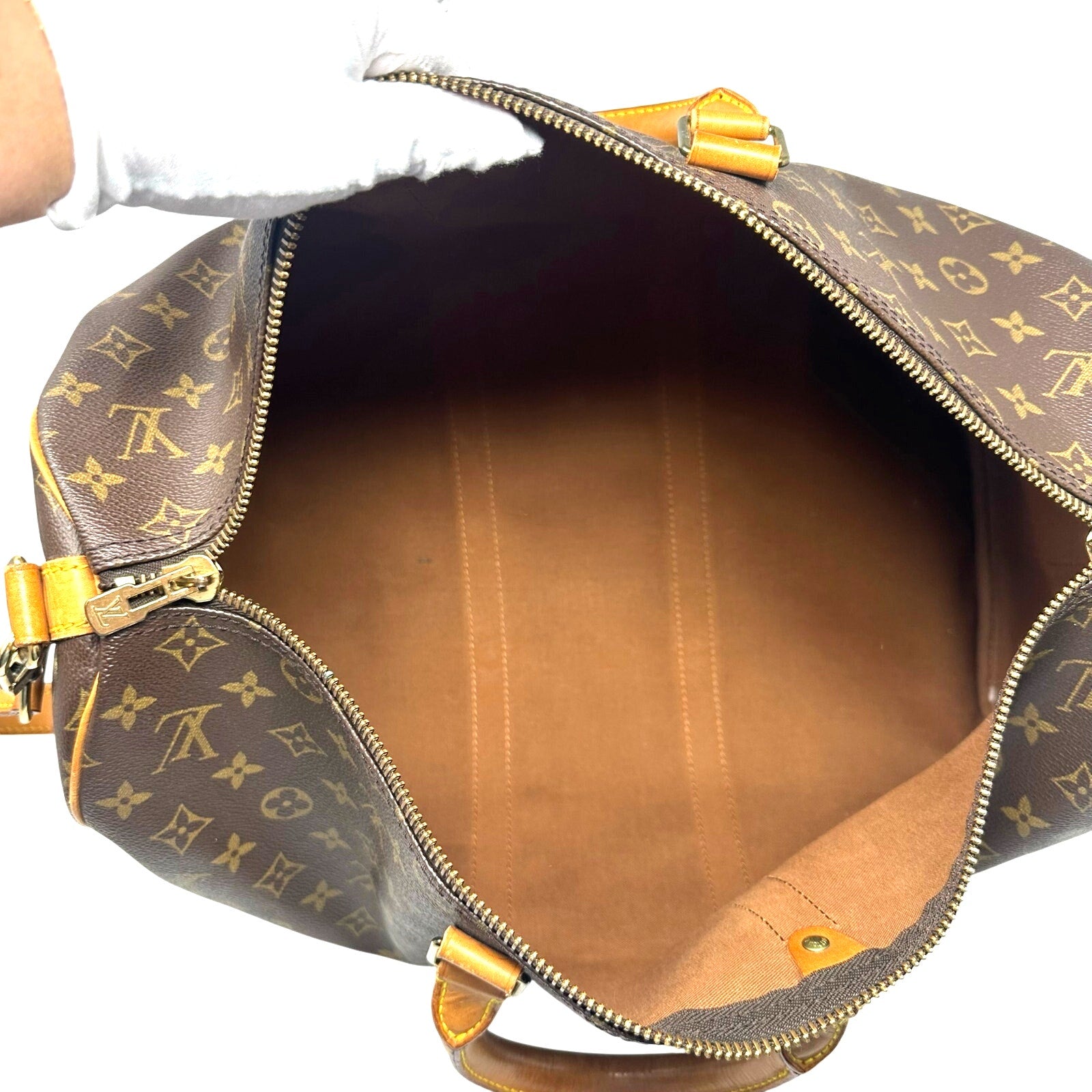 Louis Vuitton LV Monogram Keepall 45 Bandoulier Bando Bag Duffle