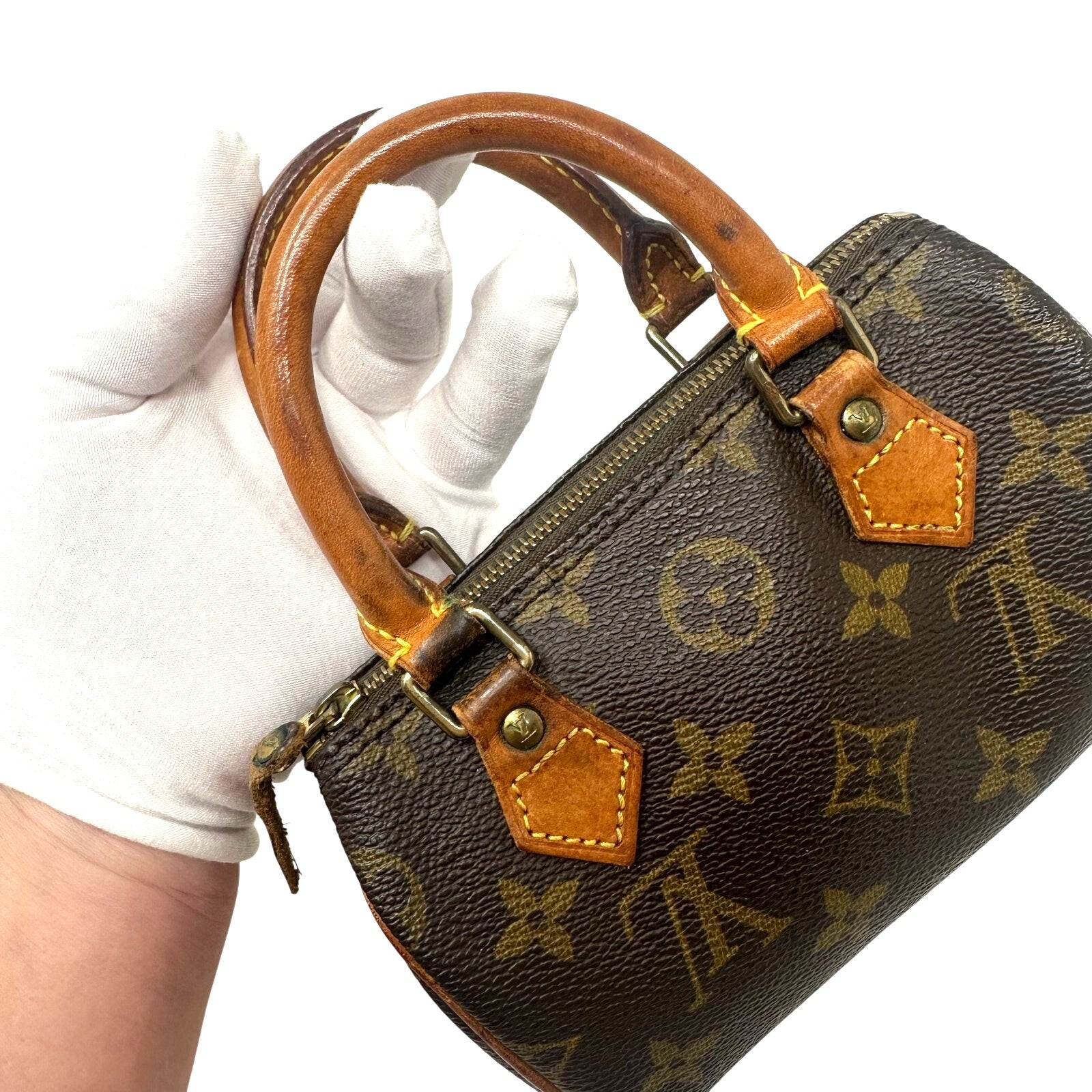 Louis Vuitton LV Monogram Mini Speedy Handbag Purse
