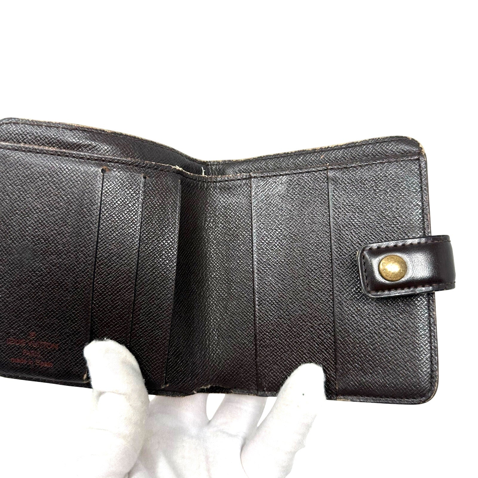 Louis Vuitton LV Damier Ebene Compact Zippy Wallet