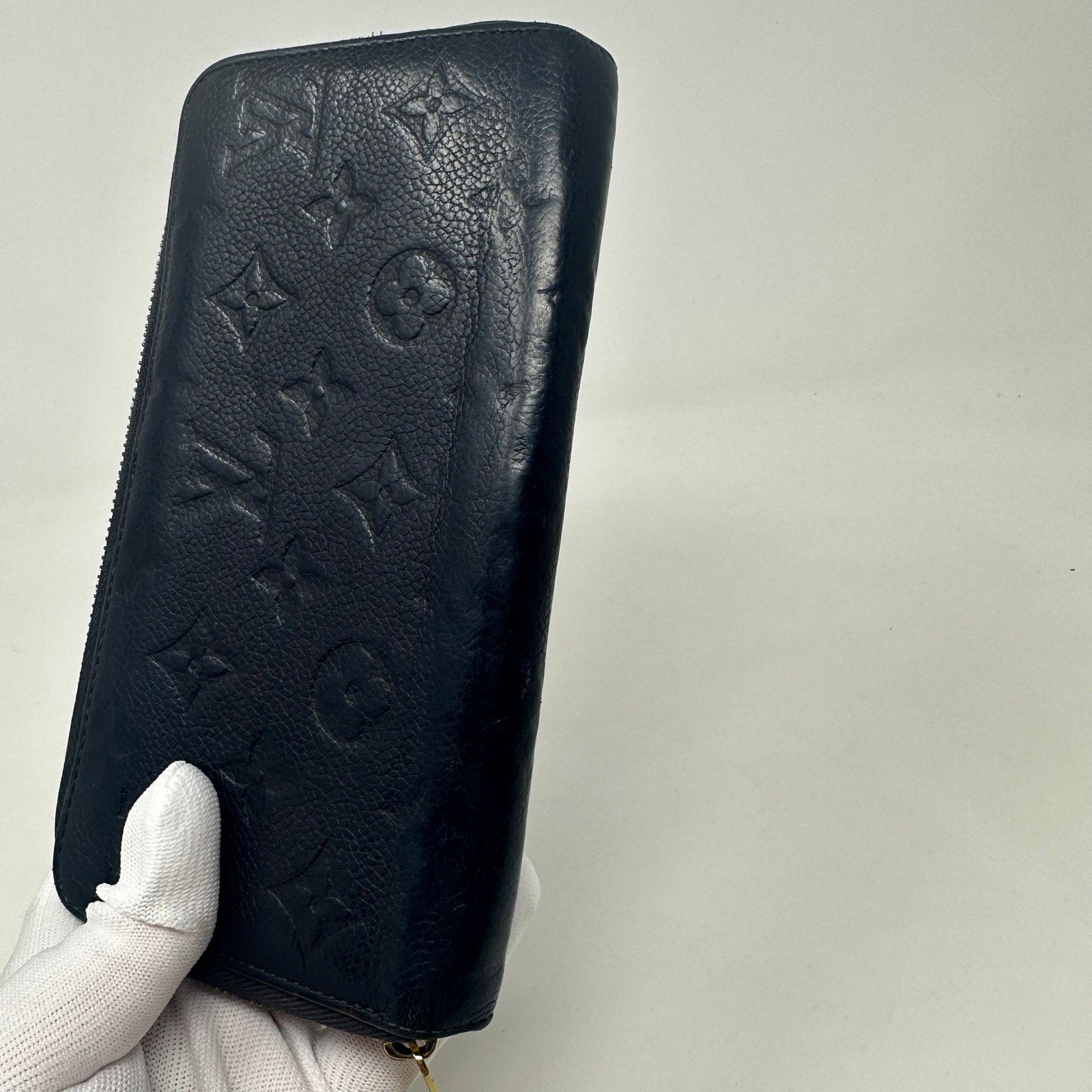 Louis Vuitton LV Zippy Vertical Round Monogram Empreinte Long Wallet Blue