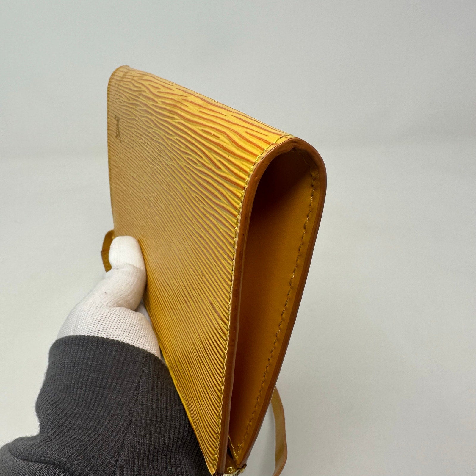 Louis Vuitton LV Yellow Epi Leather Pochette Accessoires Pouch