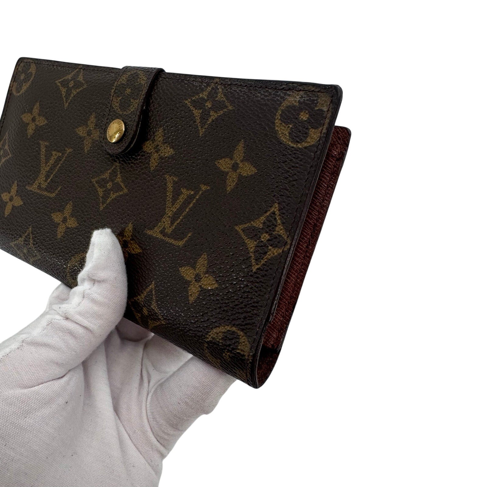 Louis Vuitton LV Monogram Kisslock Long Wallet