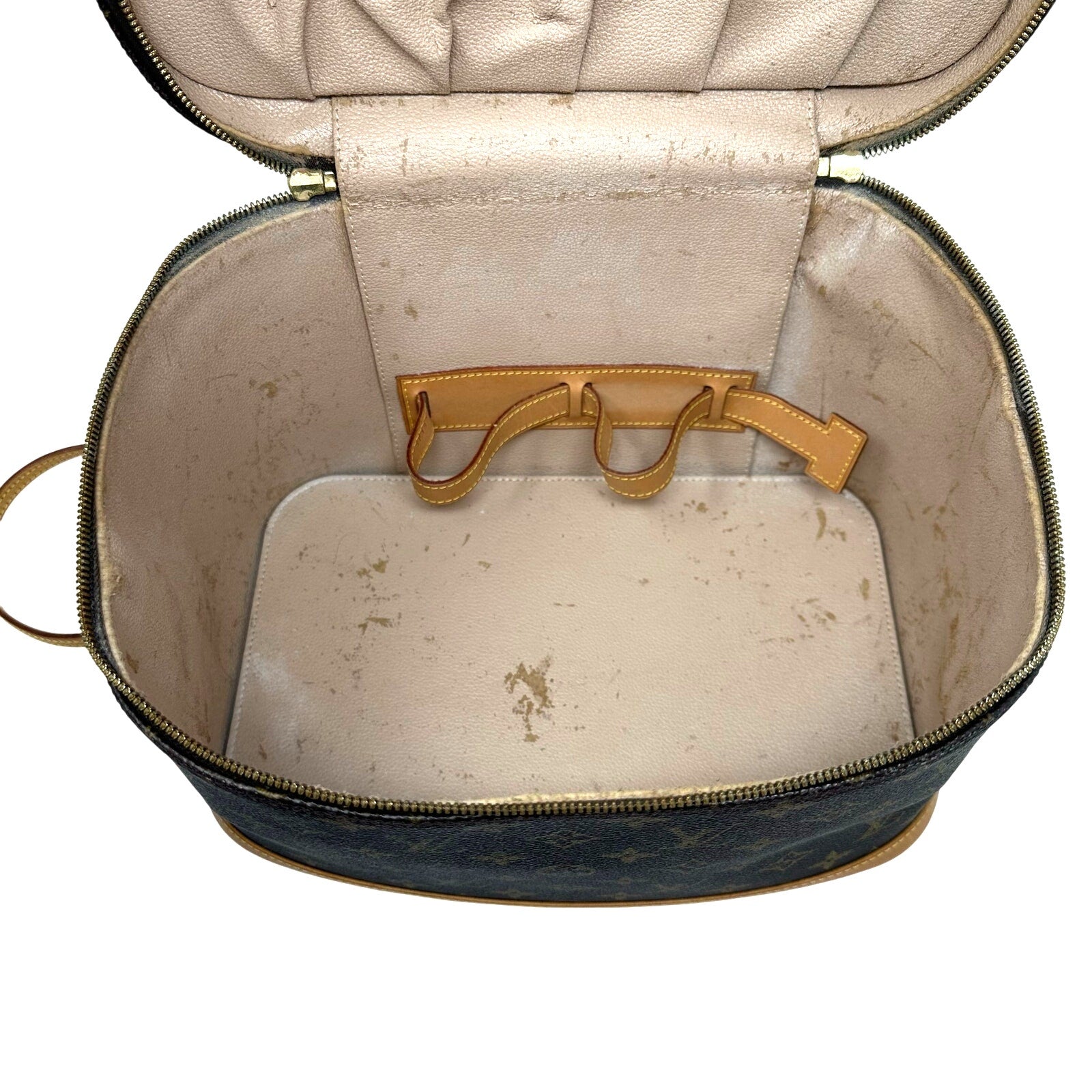 Louis Vuitton LV Monogram Nice Vanity Case Bag Long Strap
