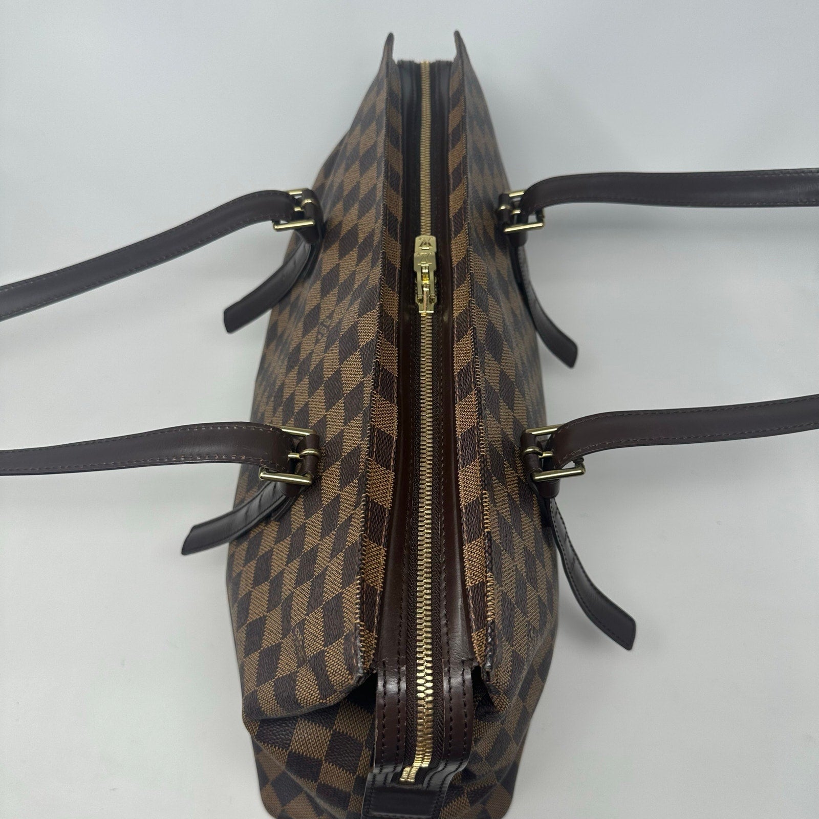 Louis Vuitton LV Tote Bag Chelsea Ebene Brown Damier