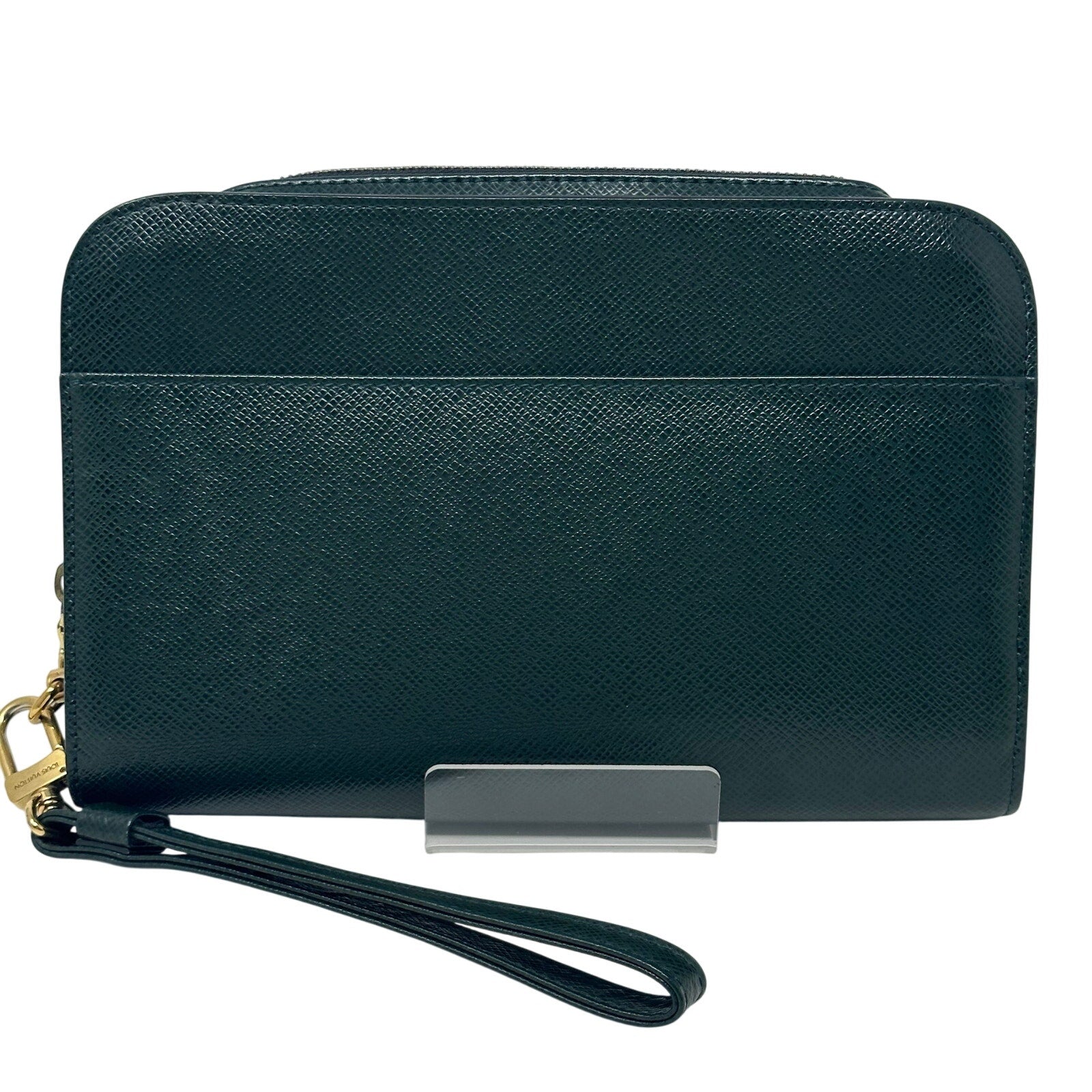 Louis Vuitton LV Baikal Clutch Epicea Green Taiga Leather Bag