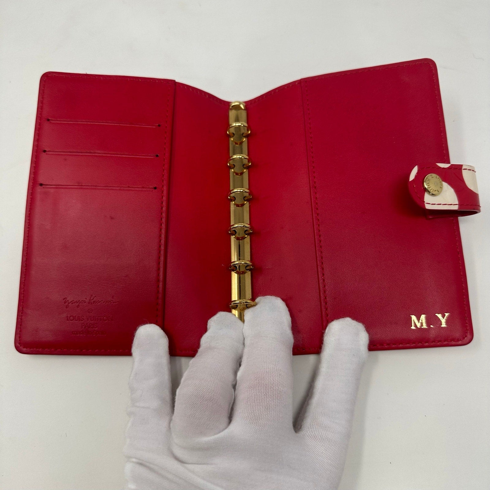 Louis Vuitton LV Yayoi Kusama Limited Edition Agenda PM Red White Dot Vernis