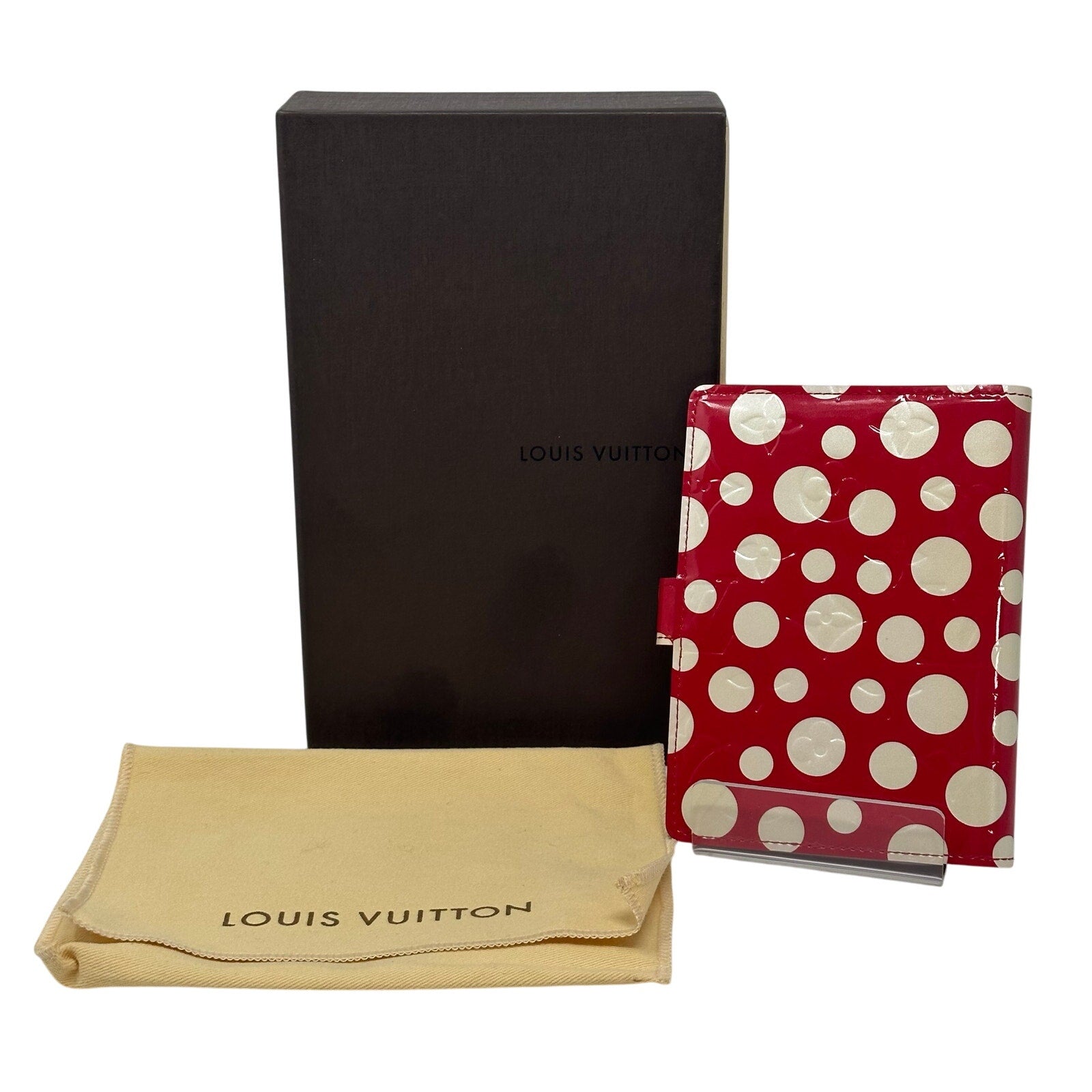 Louis Vuitton LV Yayoi Kusama Limited Edition Agenda PM Red White Dot Vernis