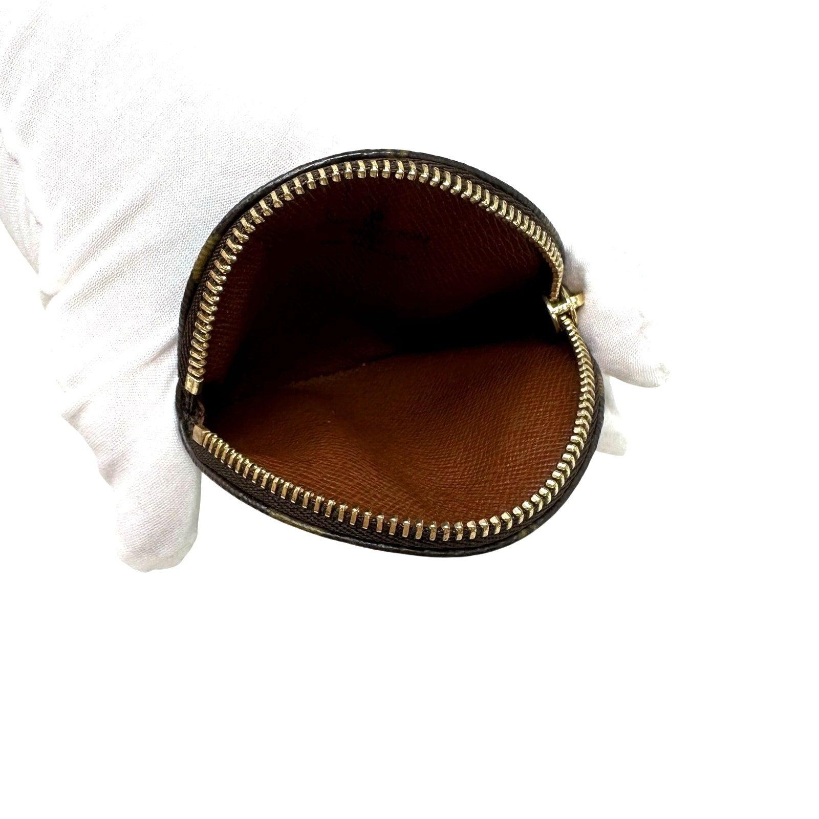 Louis Vuitton LV Monogram Porte Monnaie Round Coin Purse Pouch