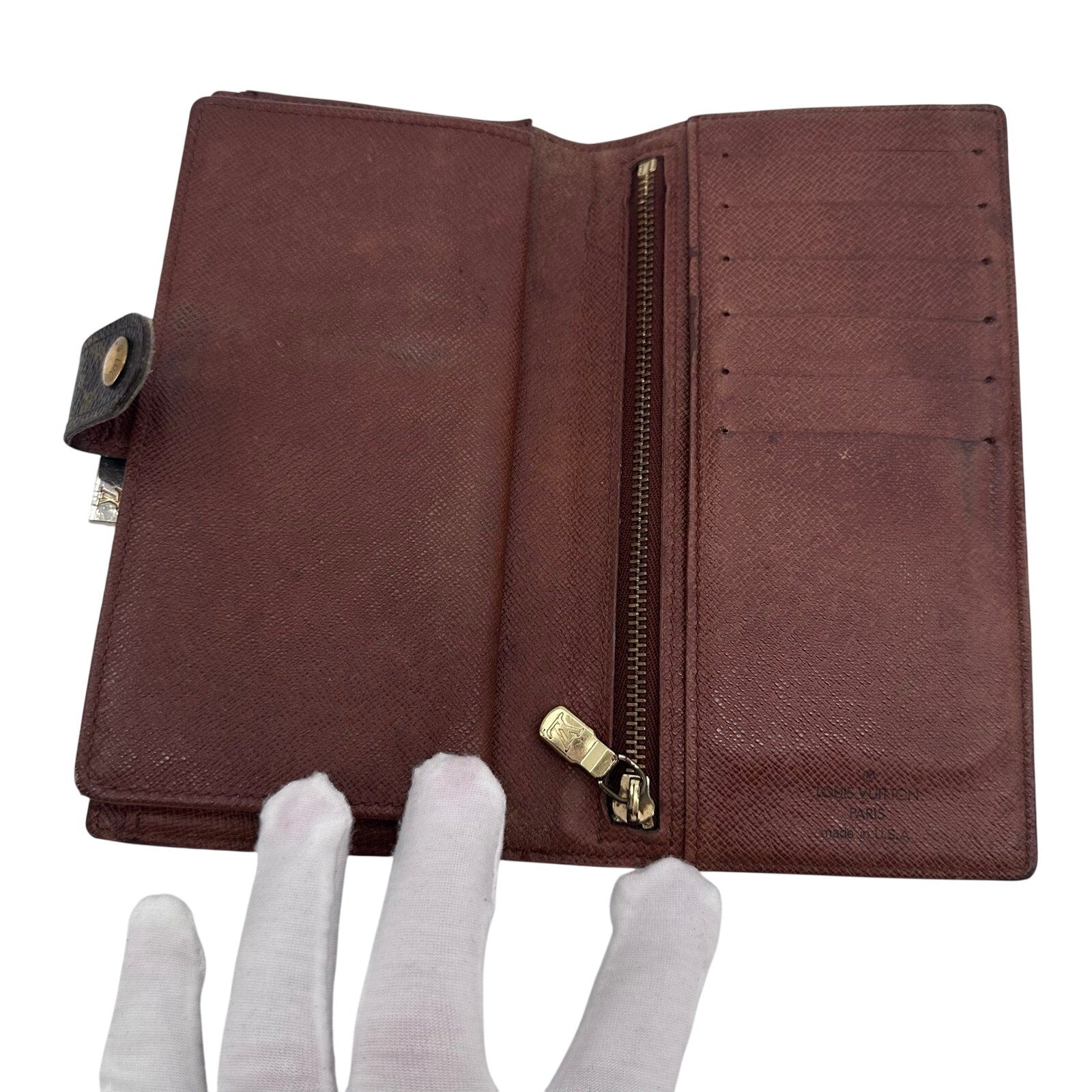Louis Vuitton LV Monogram Kisslock Long Wallet