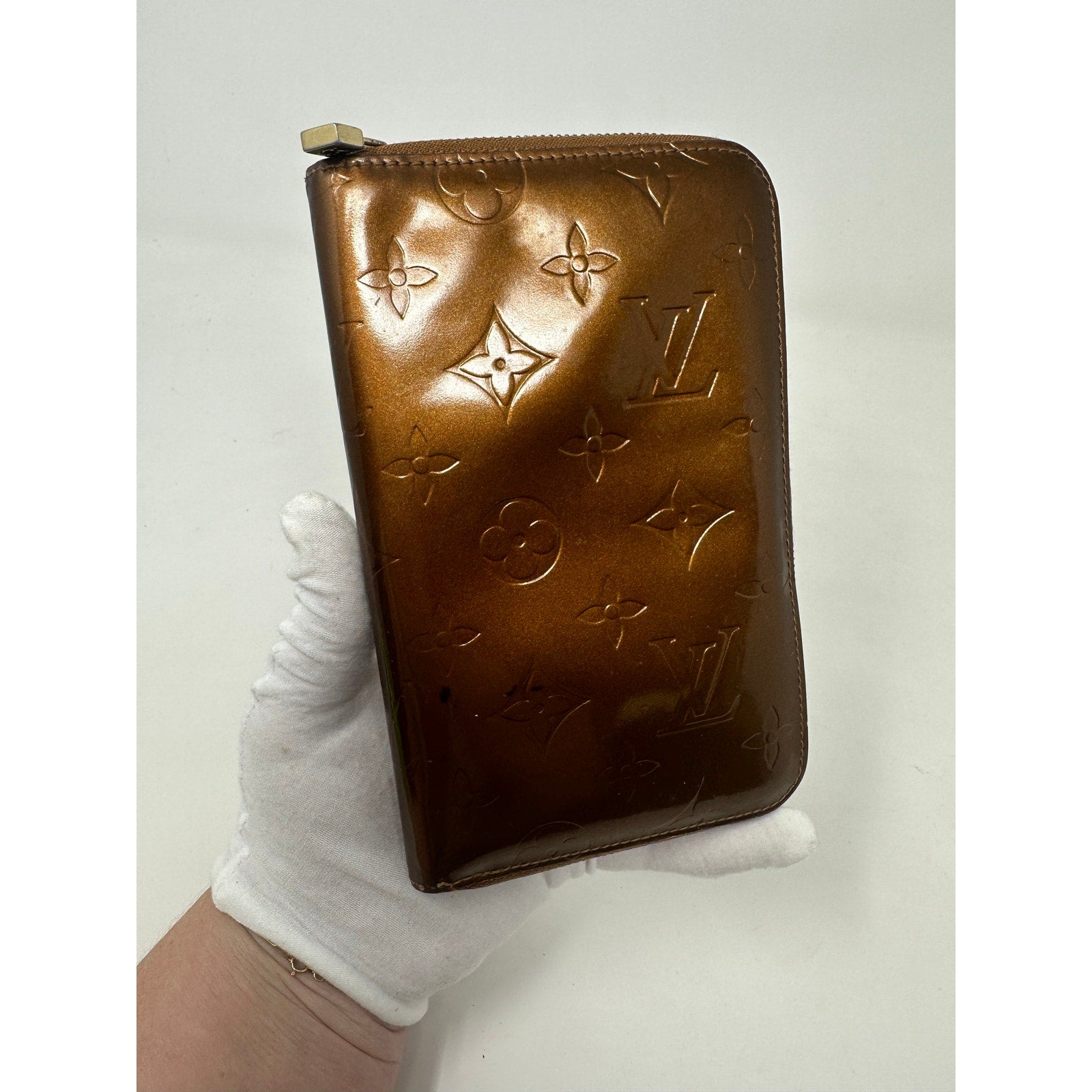 Louis Vuitton LV Vernis Monogram Eldridge Wallet Bronze