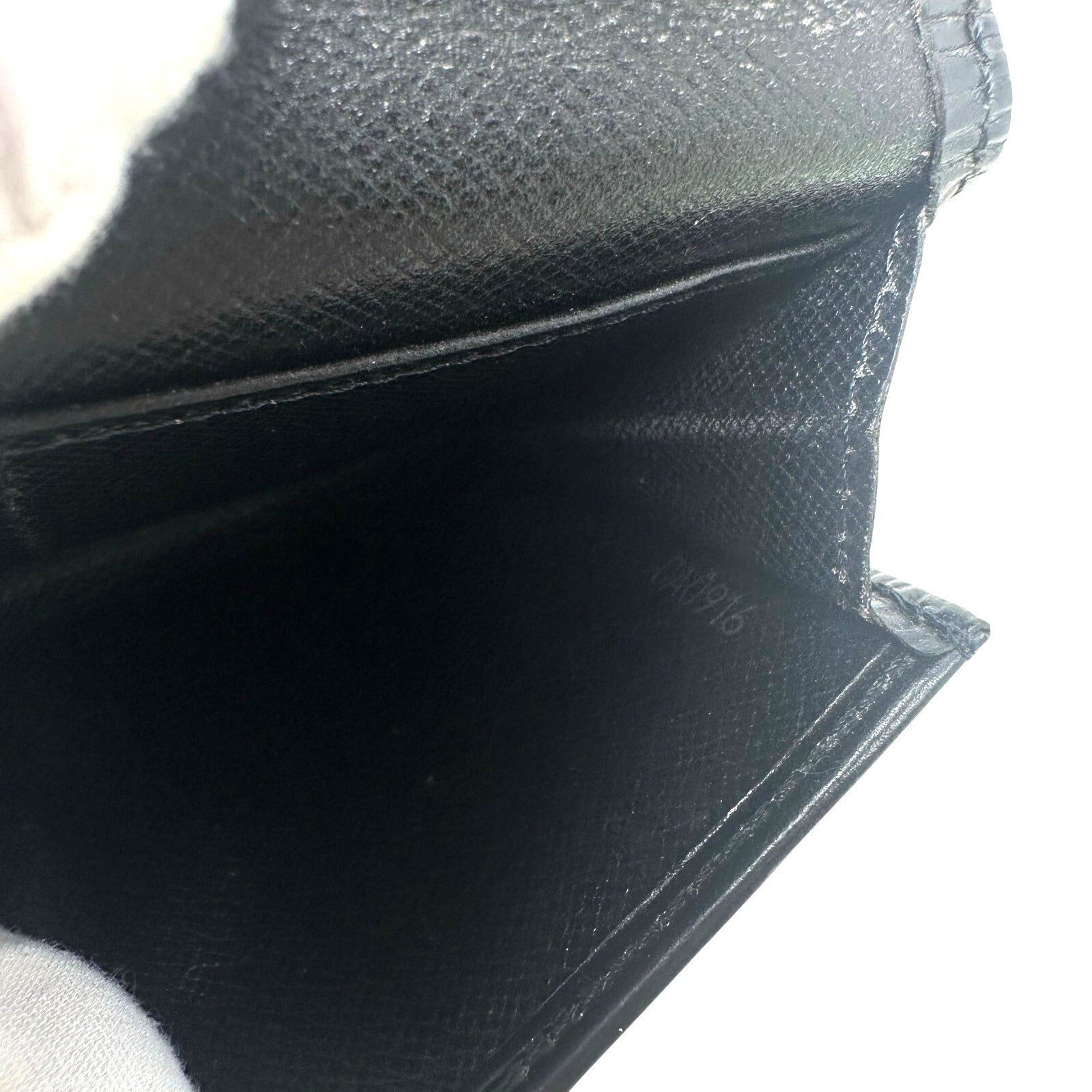 Louis Vuitton LV Epi Leather Checkbook Holder Bifold Black