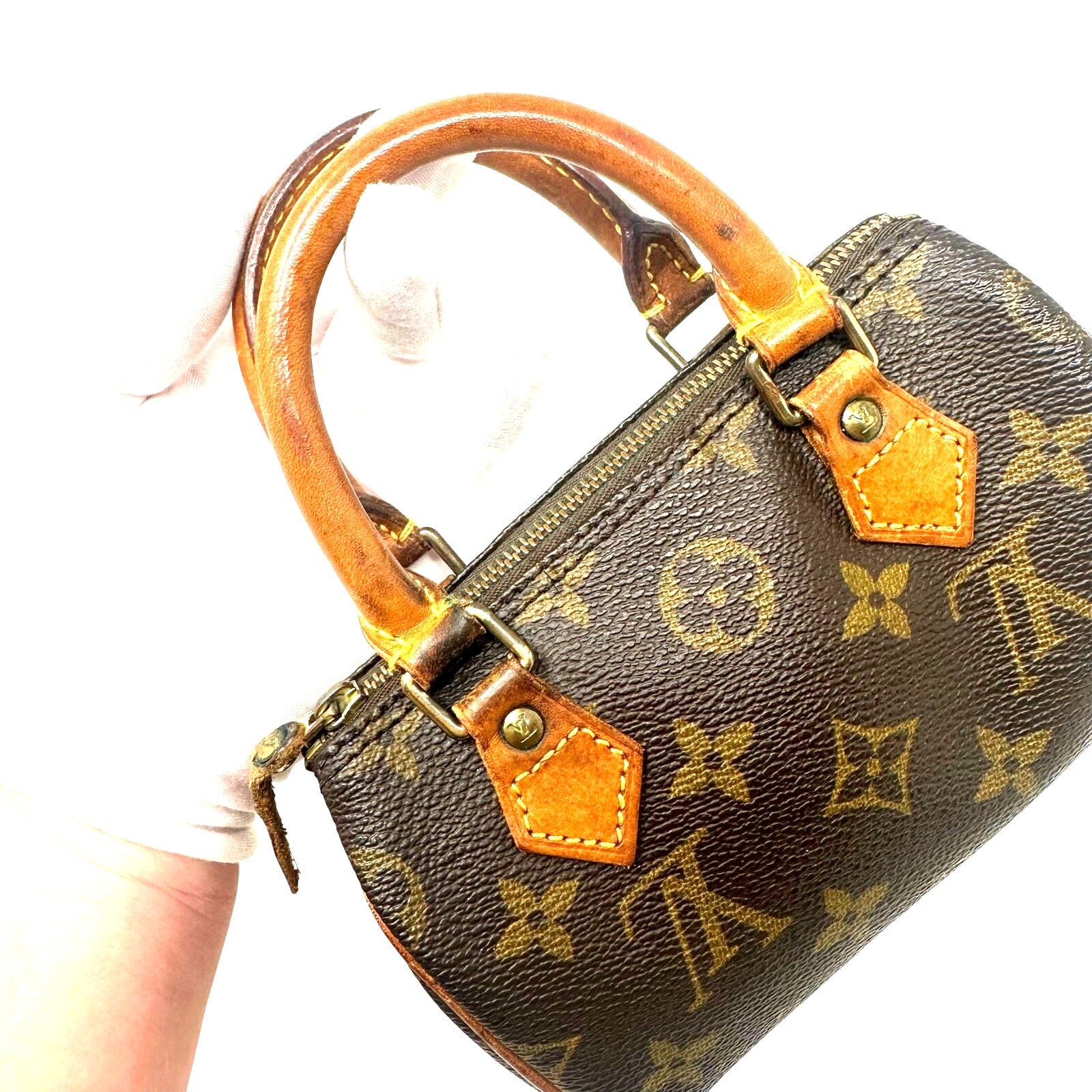 Louis Vuitton LV Monogram Mini Speedy Handbag Purse