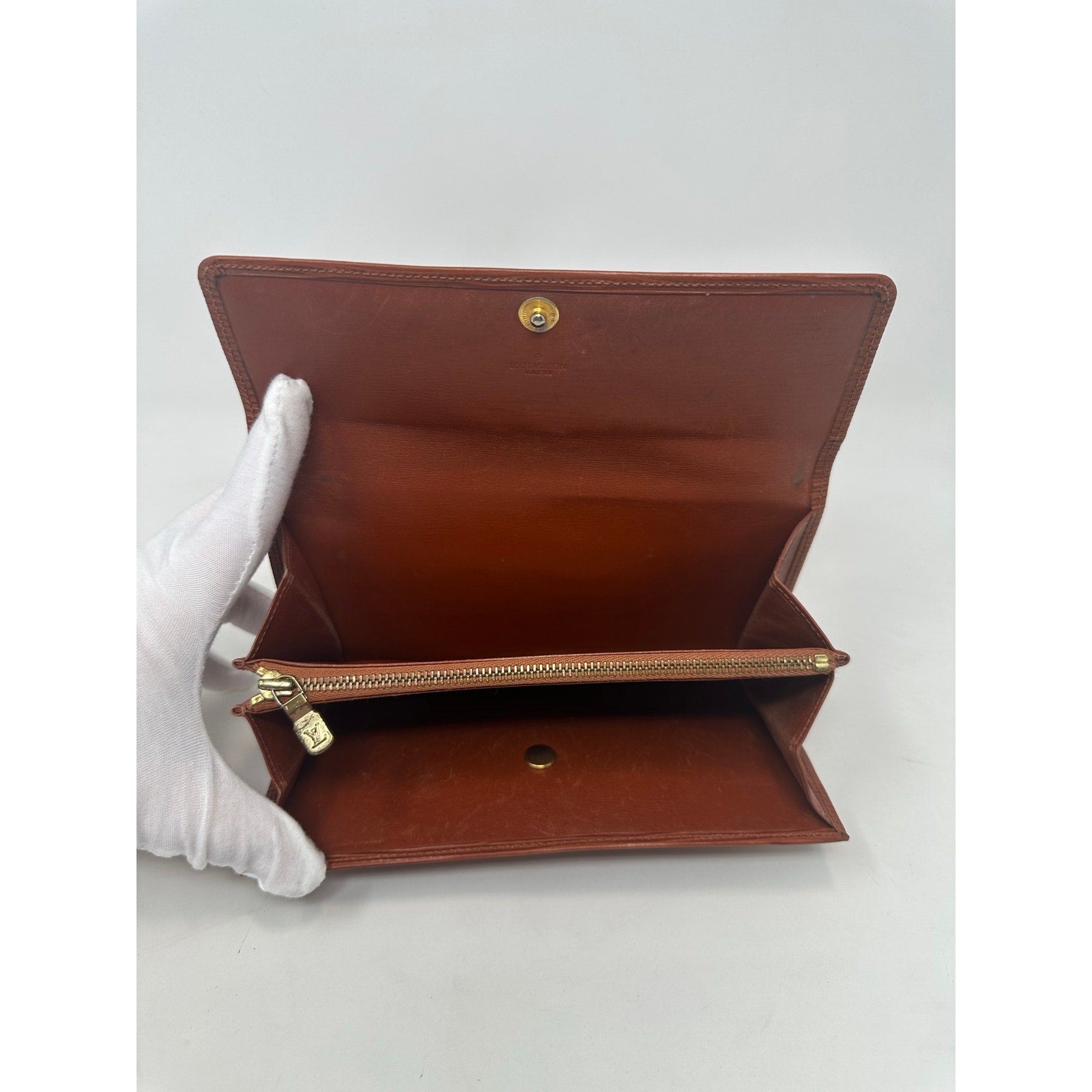 Louis Vuitton LV Epi Leather Sarah Long Wallet Cipango Brown