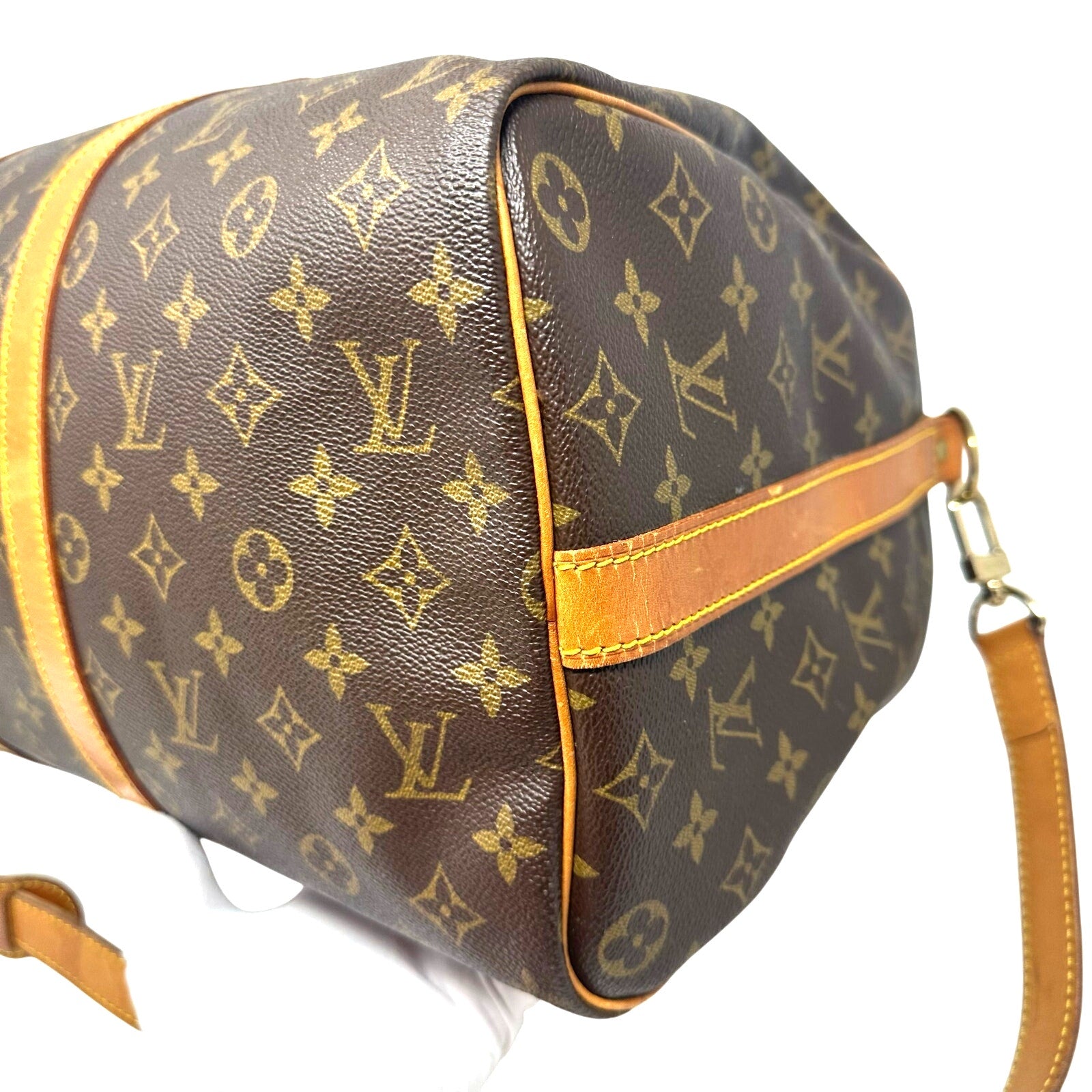 Louis Vuitton LV Monogram Keepall 45 Bandoulier Bando Bag Duffle
