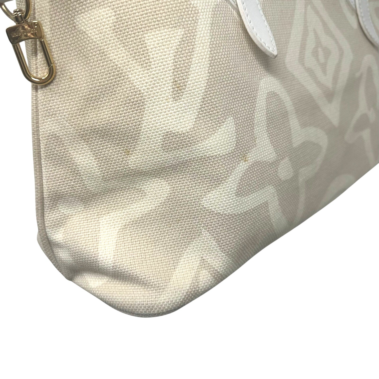 Louis Vuitton LV Tahitienne Cabas PM Tote Shoulder Bag Neutrals Beige Canvas