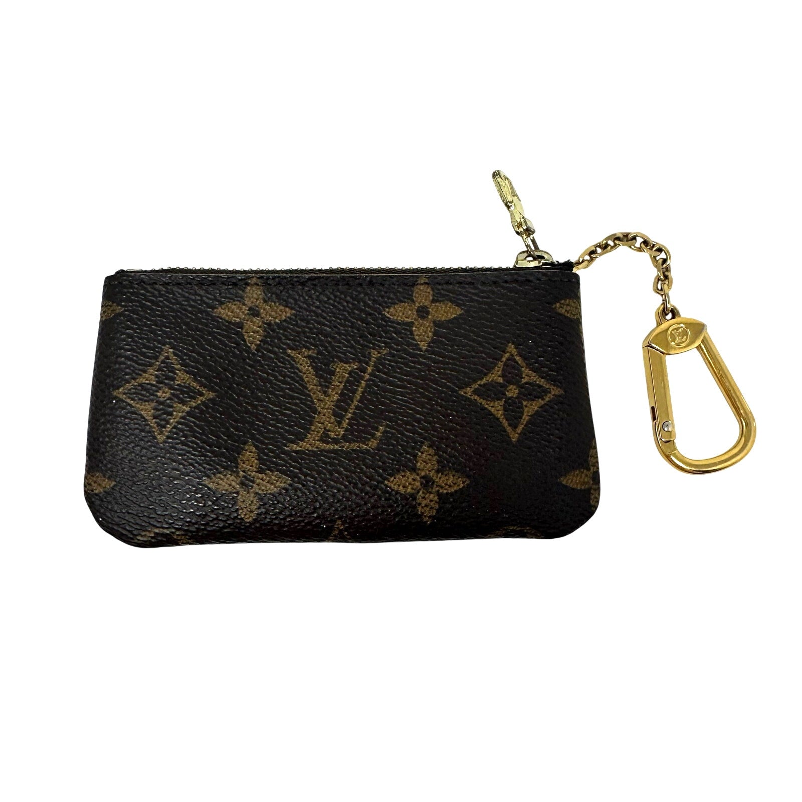 Louis Vuitton LV Monogram Key Coin Cles Zip Pouch Keychain