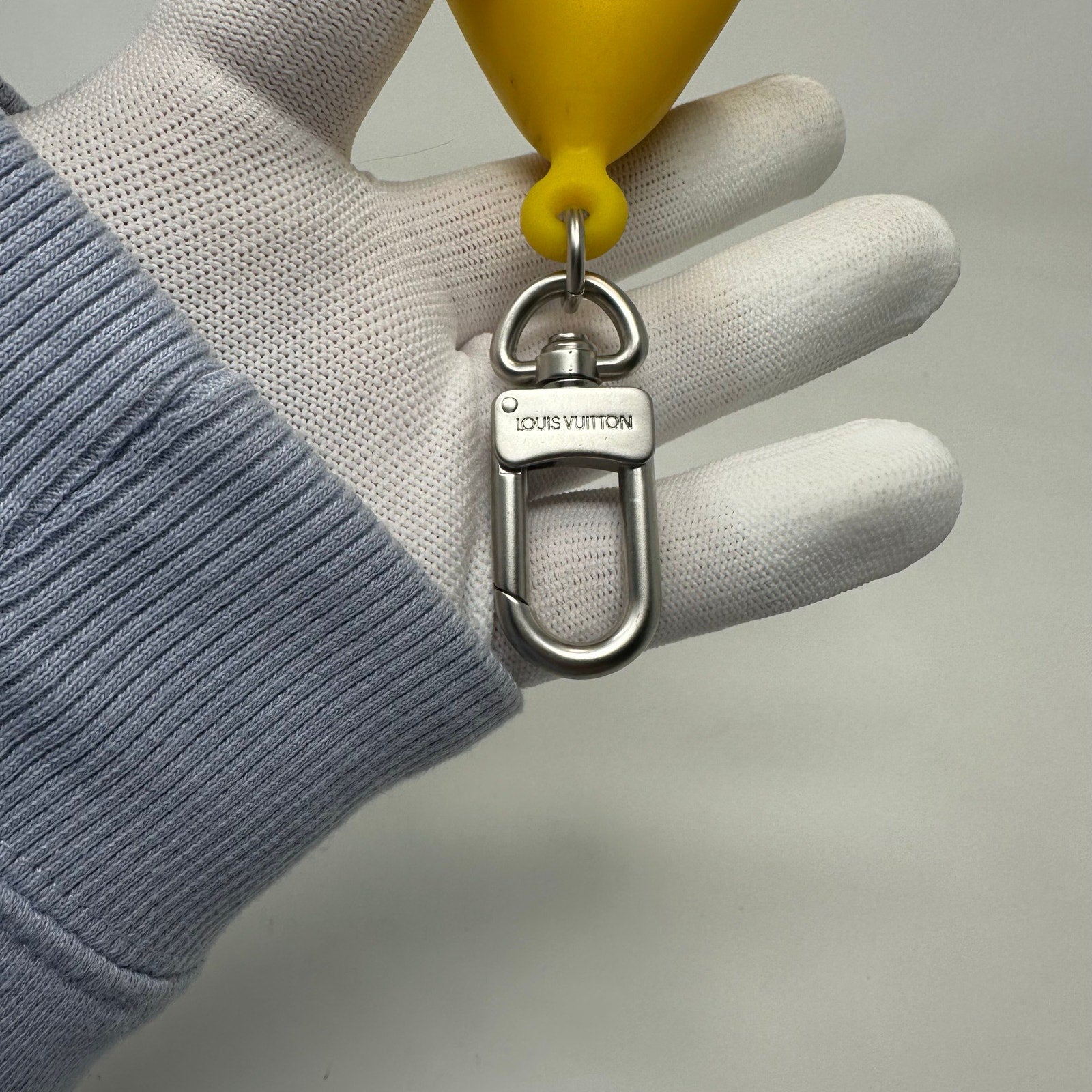 Louis Vuitton LV Cup Buoy Sail Rubber Bag Key Holder Charm Chain Yellow