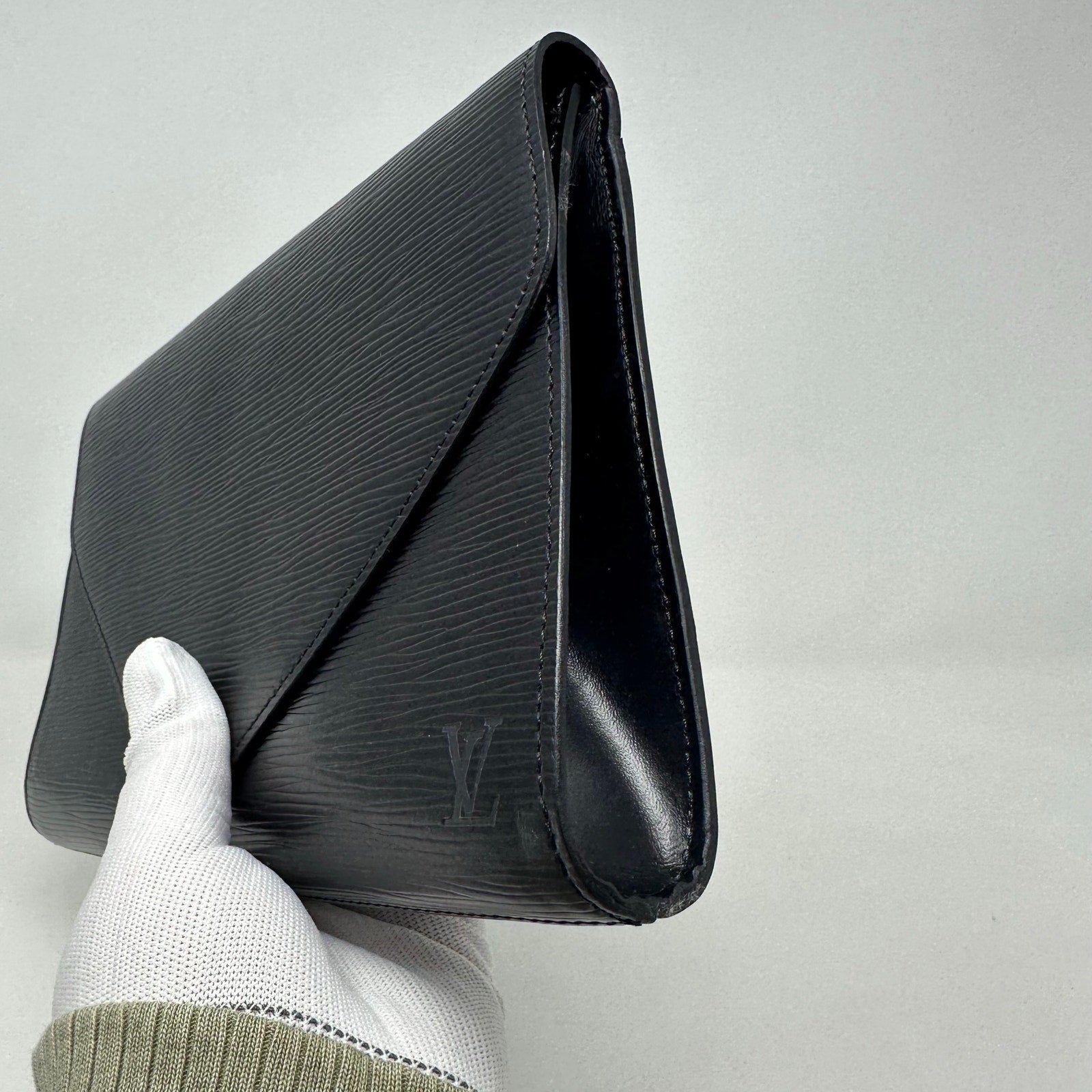 Louis Vuitton LV Art Deco Epi Leather Black Clutch Bag