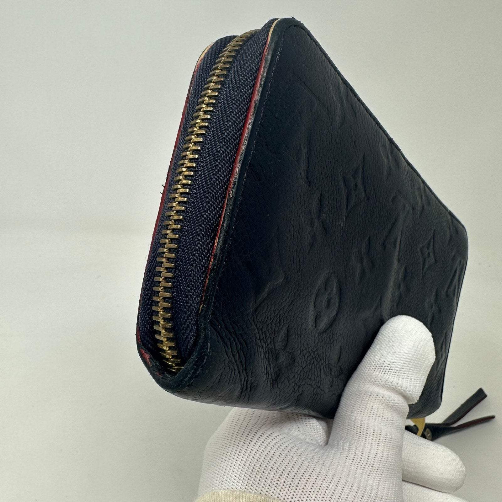 Louis Vuitton LV Zippy Vertical Round Monogram Empreinte Long Wallet Blue